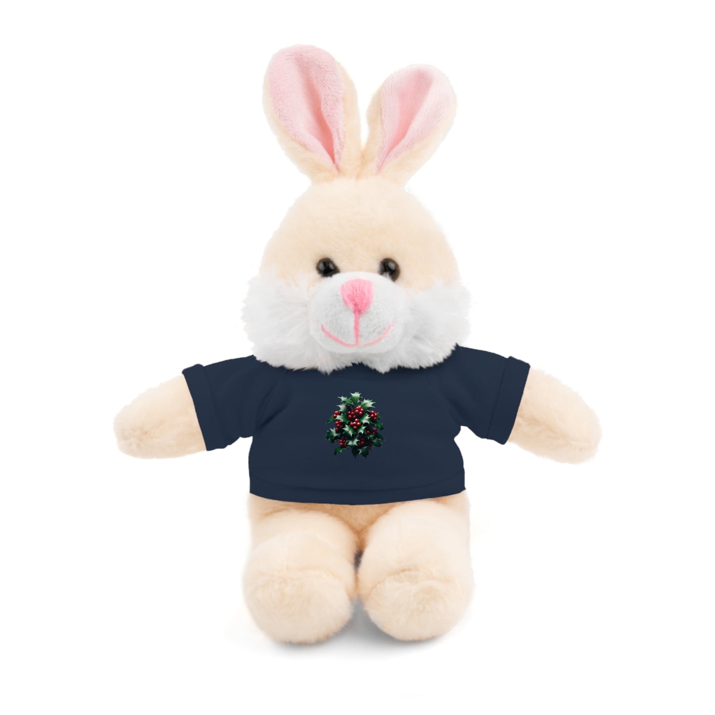 Calendar MONTH 12 December Flower “Holly” Tee shirt detail on Animal of choice (5) to choose from - Perfect Gift for Babies and Toddlers