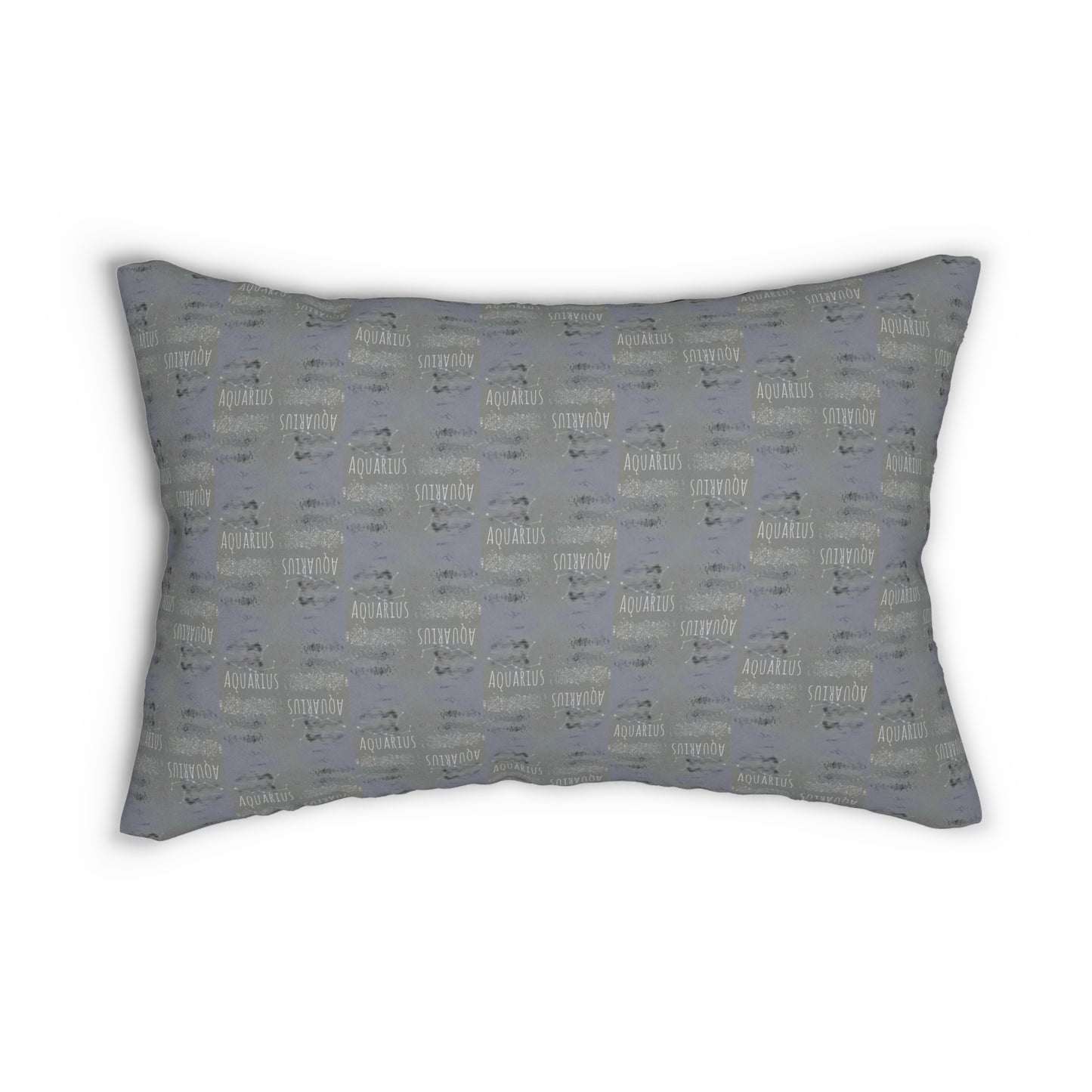 AQUARIUS Glyph Print Lumbar Pillow