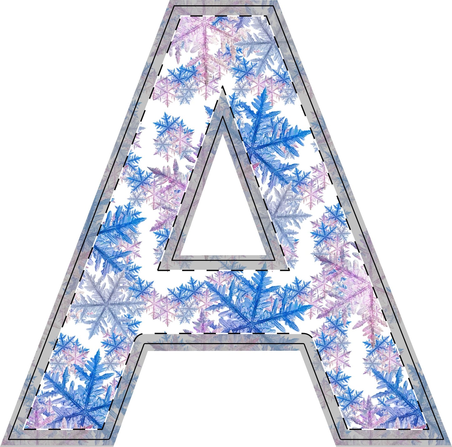 Winter WonderLand Design Collection SnowFlake Design Free-Standing Wooden Decor