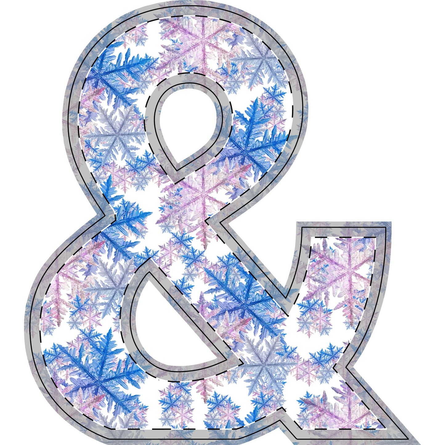Winter WonderLand Design Collection SnowFlake Design Free-Standing Wooden Decor