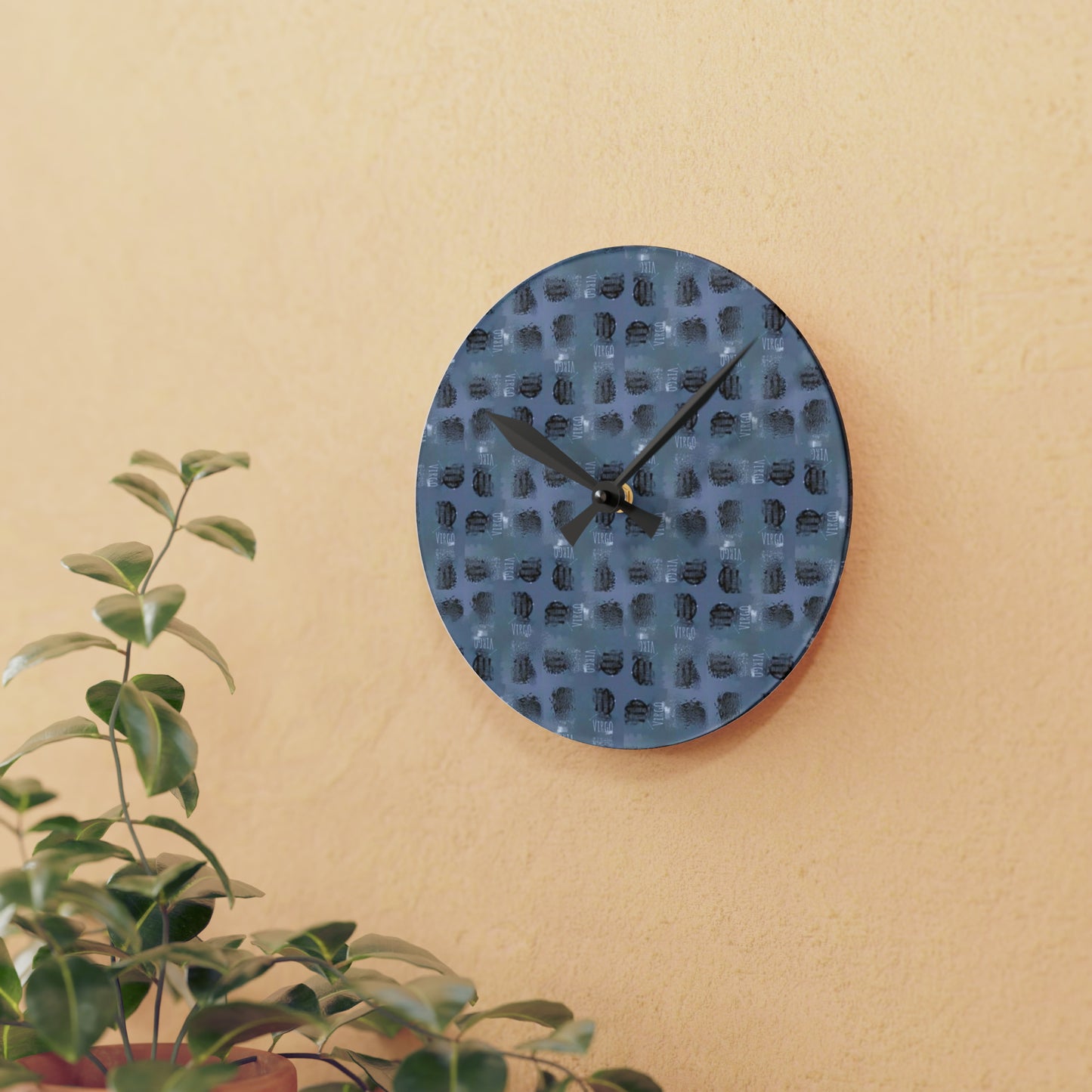 VIRGO Glyph Print Wall Clock (Virgo)