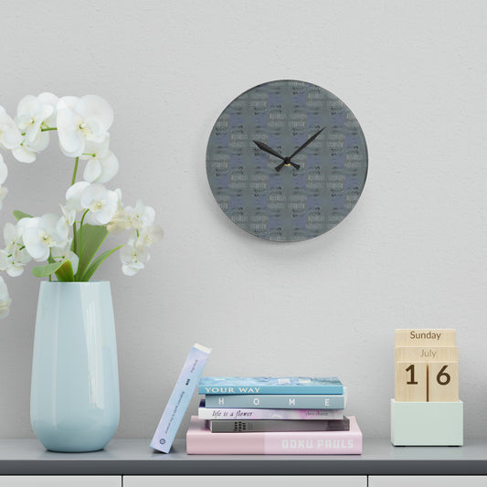 AQUARIUS Glyph Wall Clock (Aquarius)