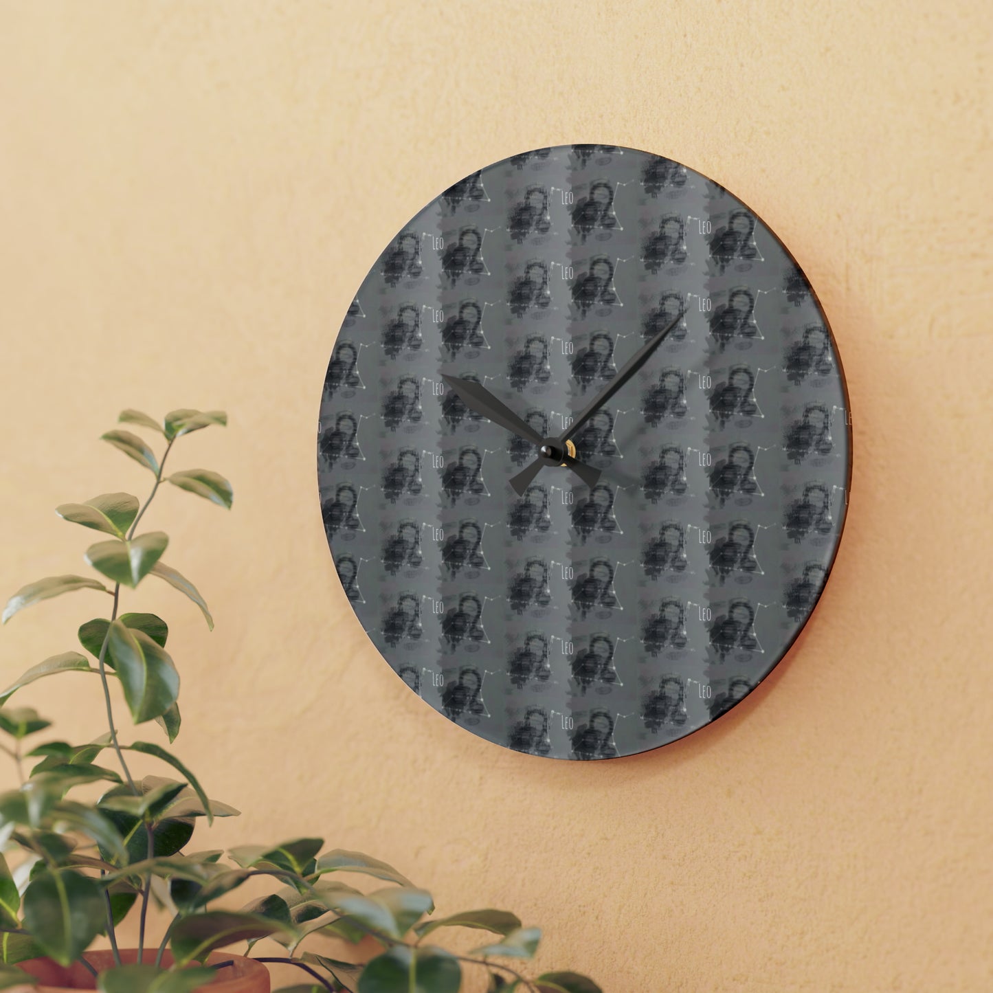 LEO Glyph Print Wall Clock (Leo)