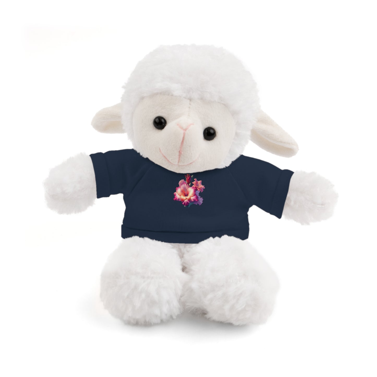 Calendar MONTH 08 August Flower “Gladiolus” Tee shirt detail on Animal of choice (5) to choose from - Perfect Gift for Babies and Toddlers