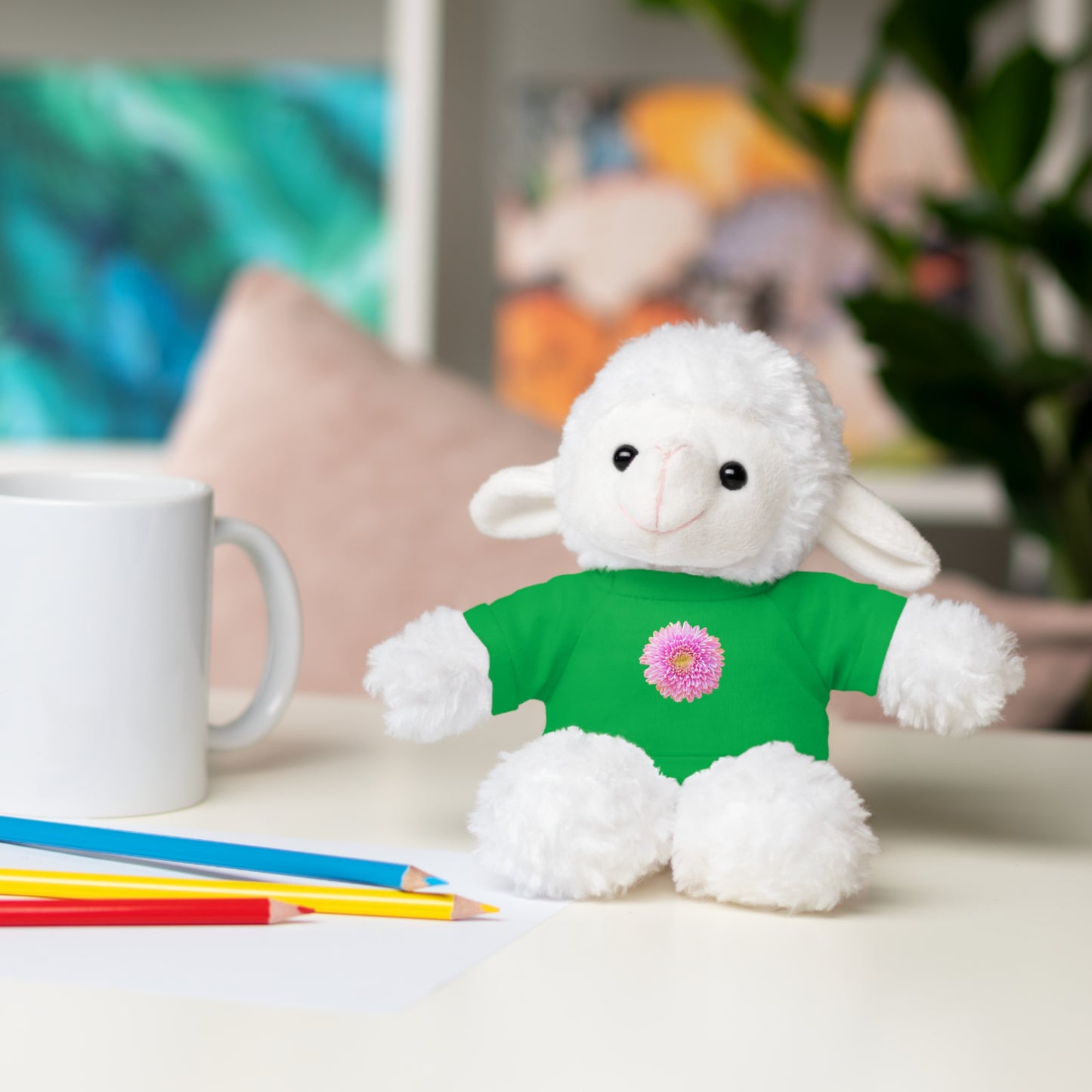 Calendar MONTH 11 November Flower “Chrysanthemum” Tee shirt detail on Animal of choice (5) to choose from - Perfect Gift for Babies and Toddlers