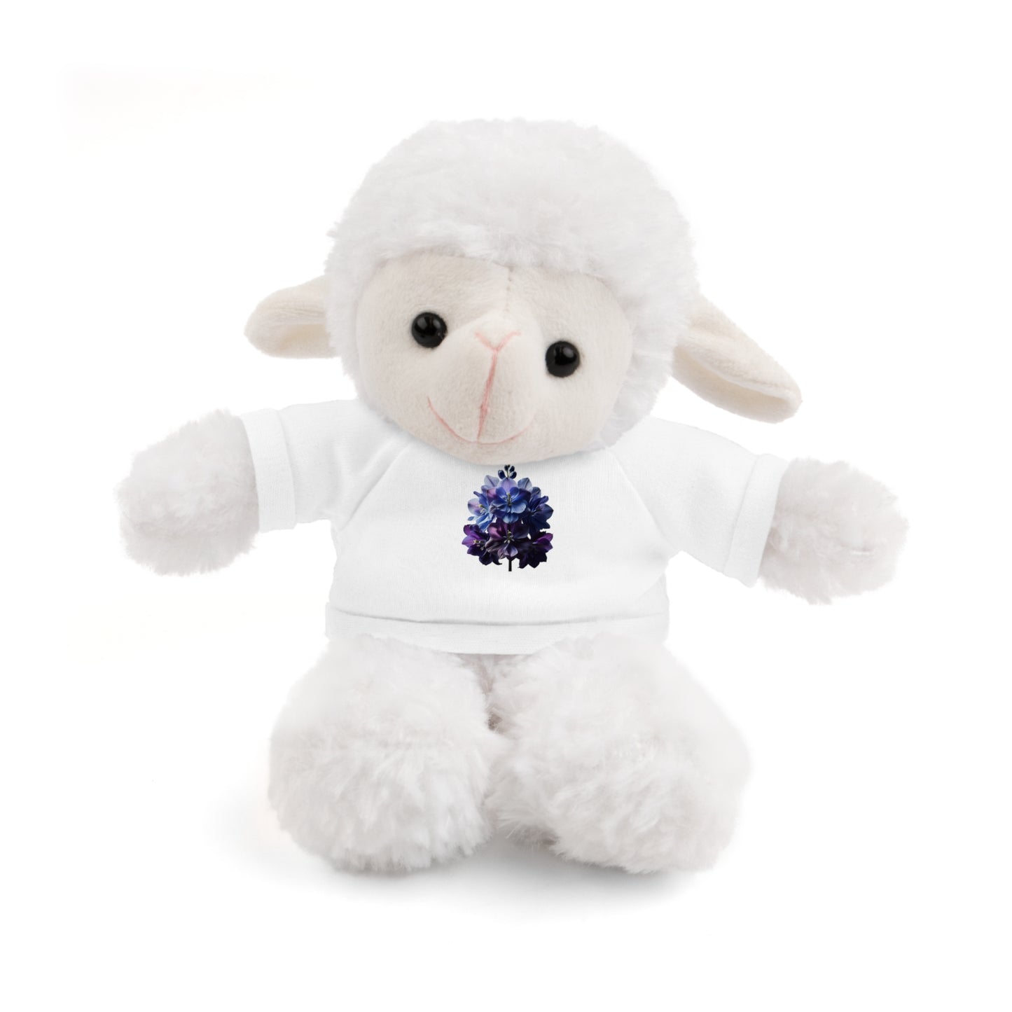 Calendar MONTH 07 July Flower “Larkspur” Tee shirt detail on Animal of choice (5) to choose from - Perfect Gift for Babies and Toddlers
