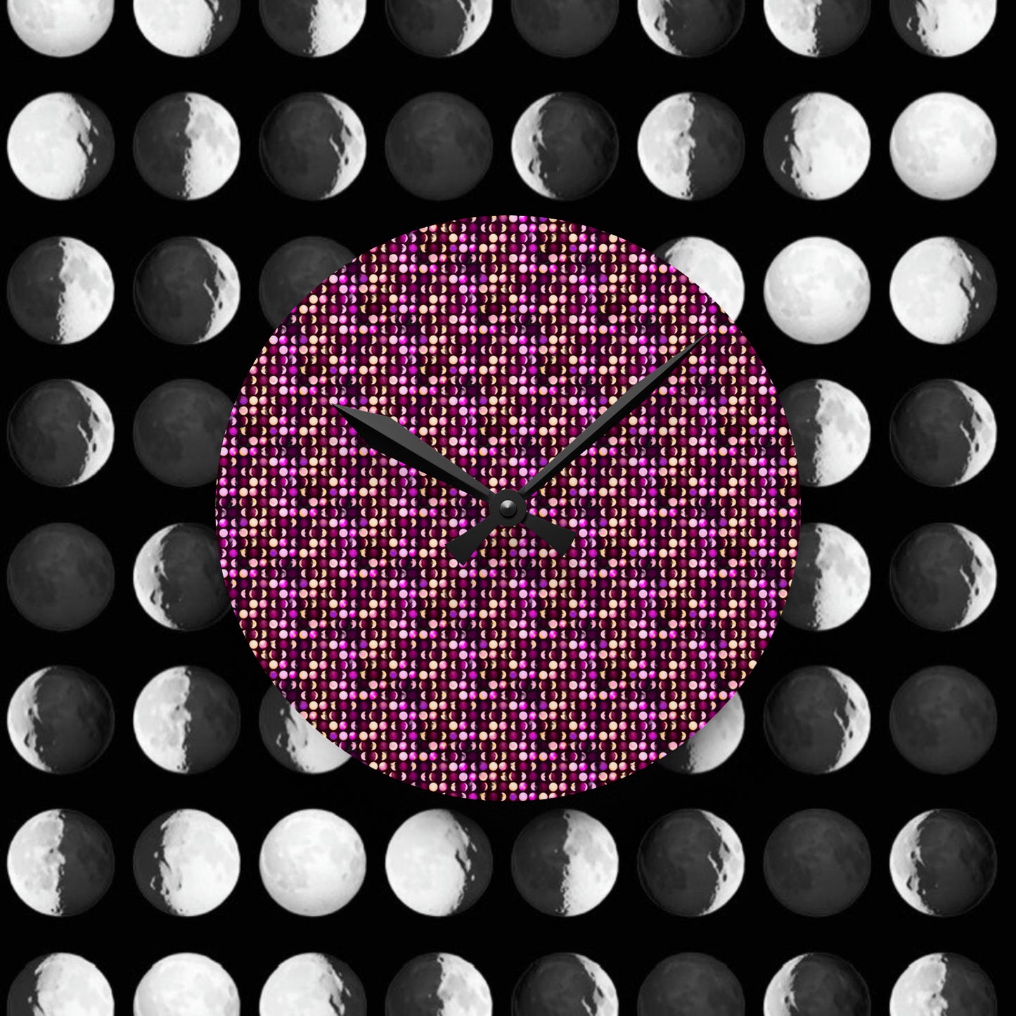 Wall Clock Pink Lunar