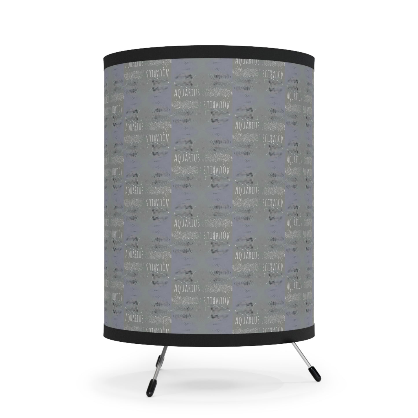AQUARIUS Glyph Print Lamp TriPod with High-Res Printed Shade (Aquarius)