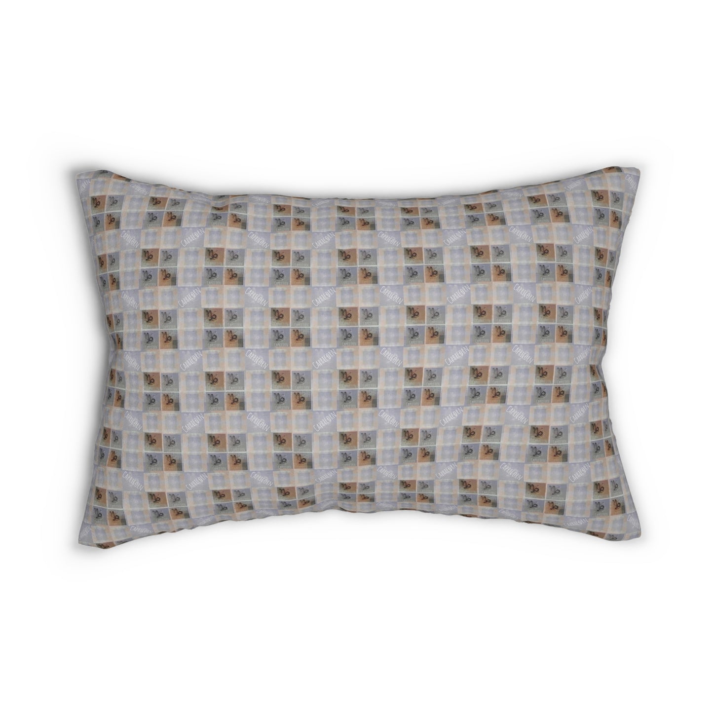 Capricorn Glyph Print Lumbar Pillow