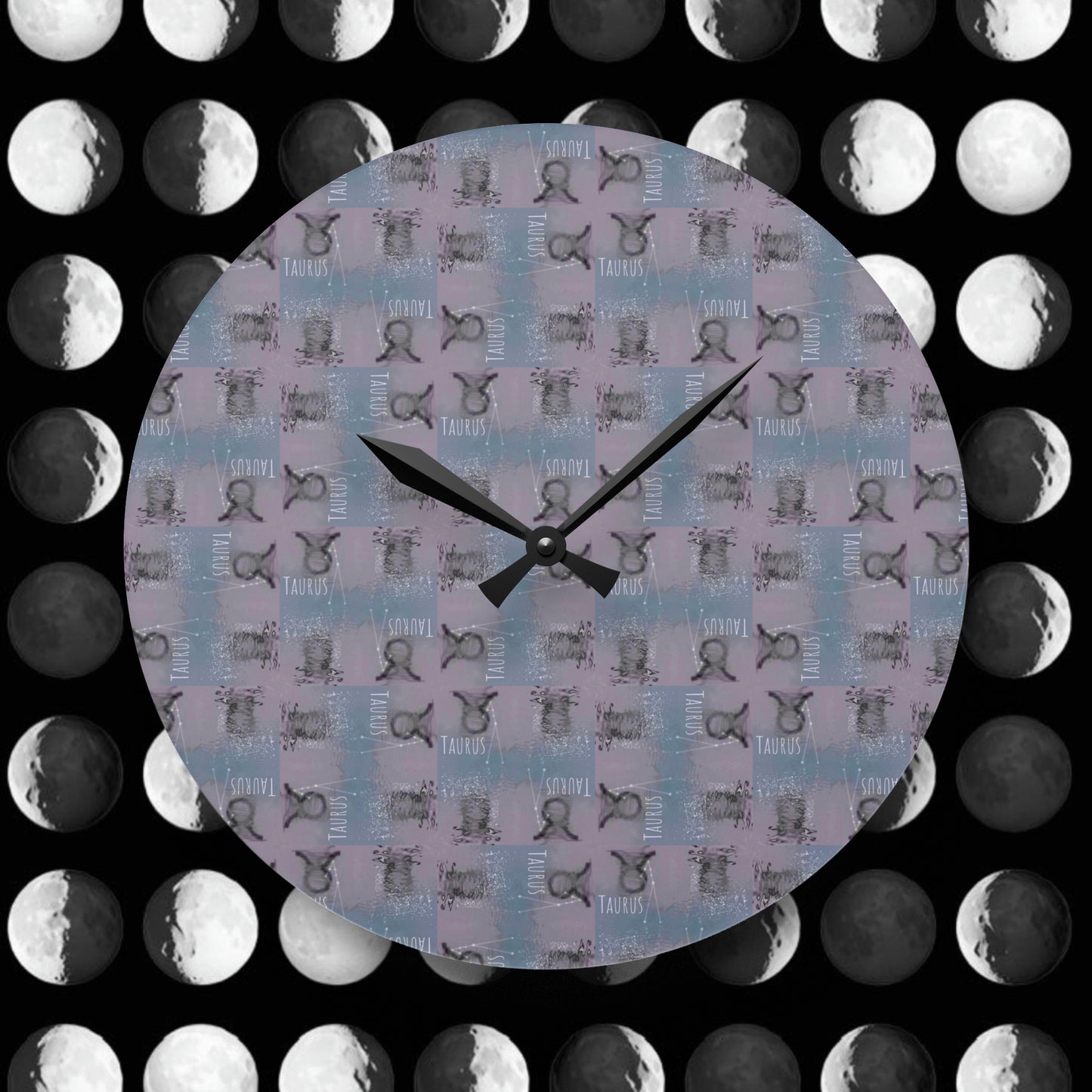 TAURUS Glyph Print Wall Clock (Taurus)