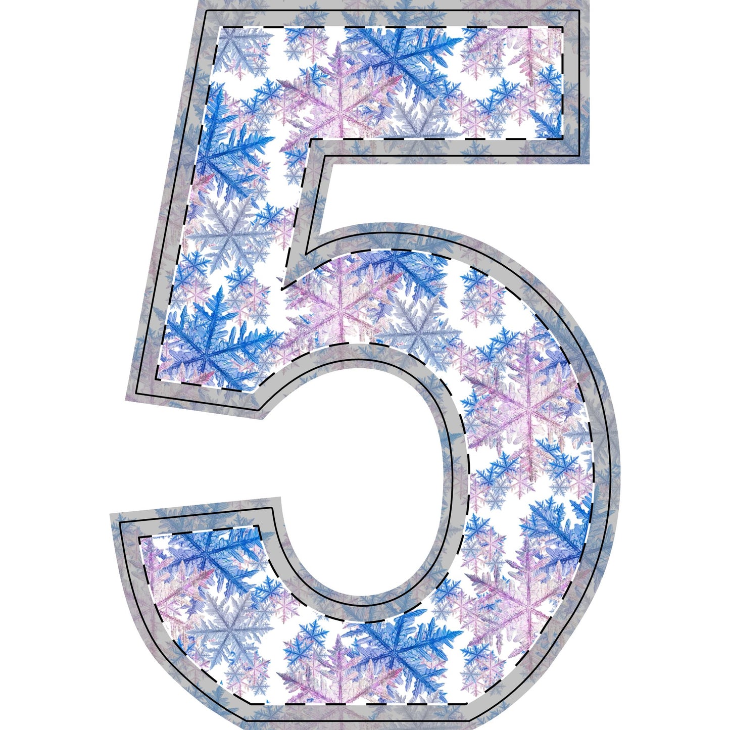 Winter WonderLand Design Collection SnowFlake Design Free-Standing Wooden Decor