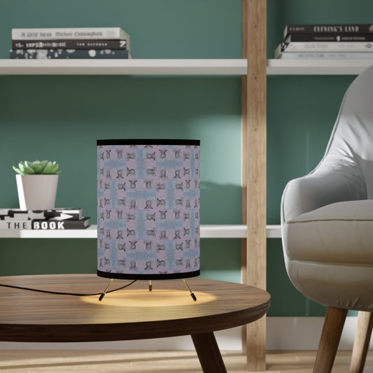 TAURUS Glyph Print Lamp TriPod with High-Res Printed Shade (Taurus)