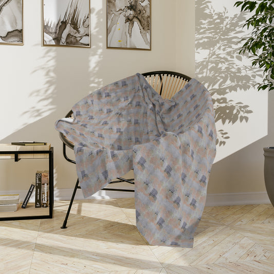 Scorpio Glyph Print Minky Velveteen Blanket