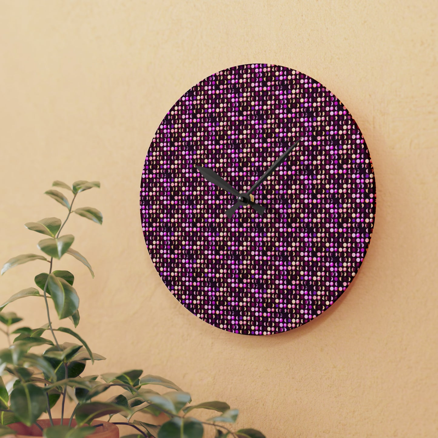 Wall Clock Pink Lunar