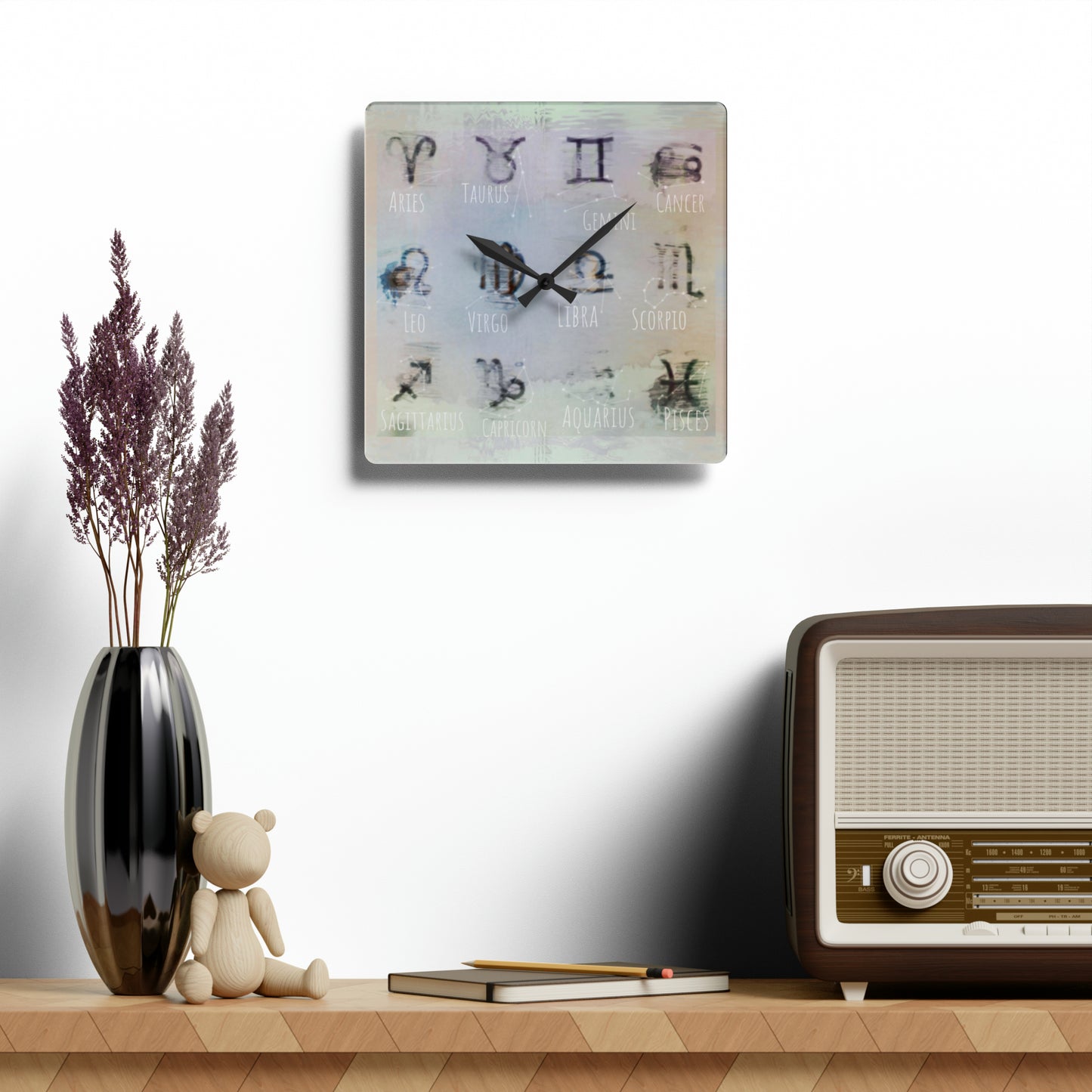 Wall Clock (12 Zodiac Signs)
