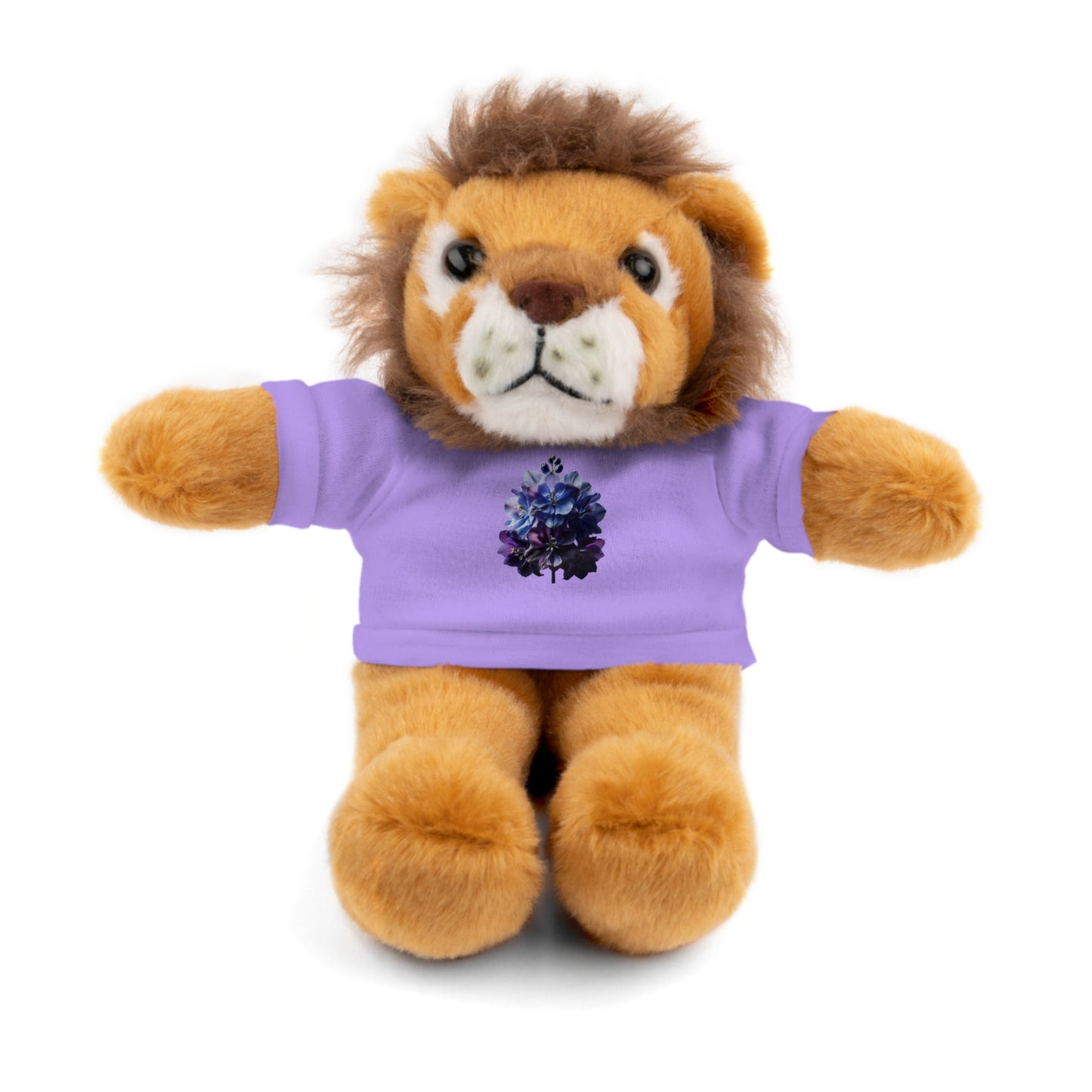 Calendar MONTH 07 July Flower “Larkspur” Tee shirt detail on Animal of choice (5) to choose from - Perfect Gift for Babies and Toddlers
