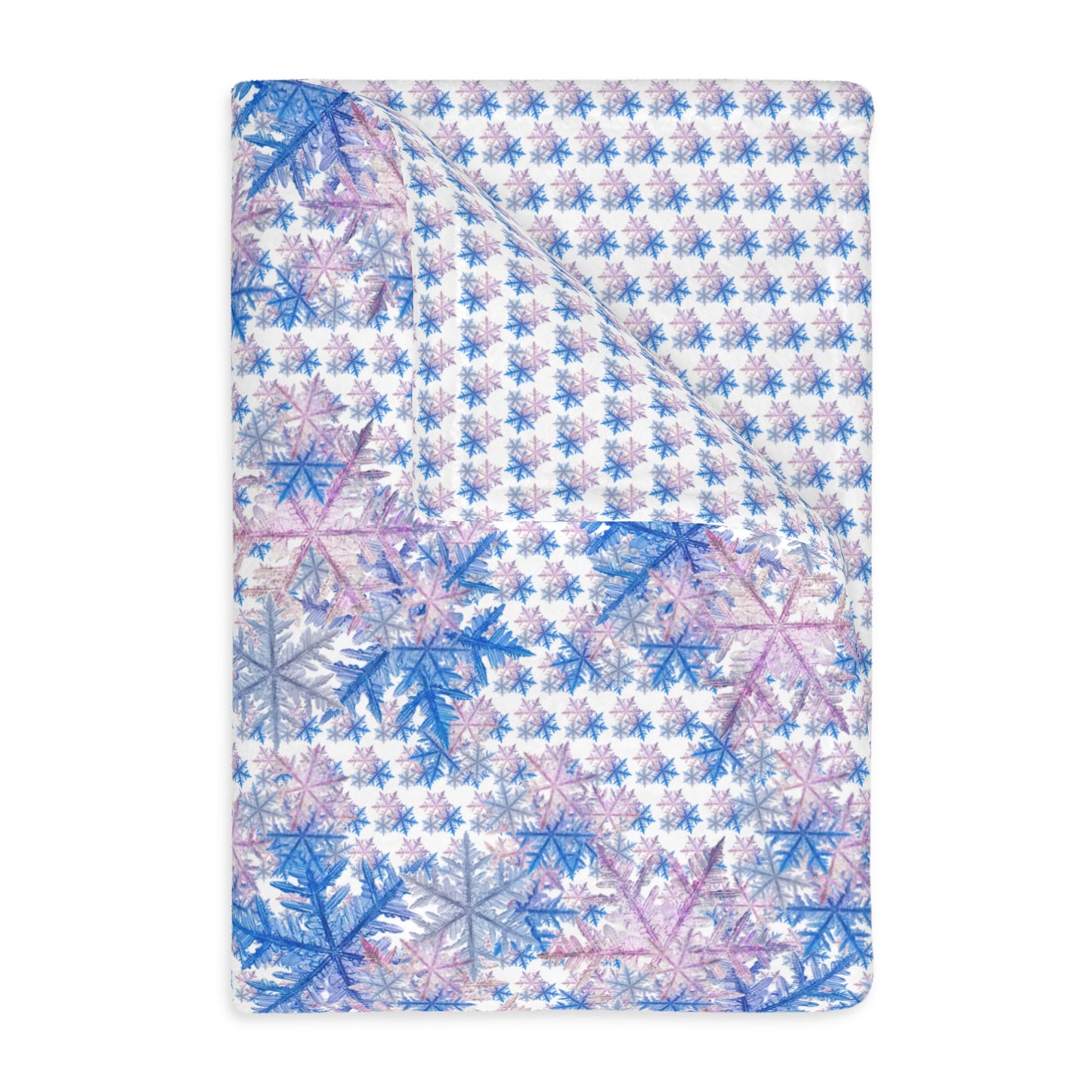 Winter WonderLand Collection SnowFlakes Design Throw Blanket Snowflakes Velveteen Microfiber