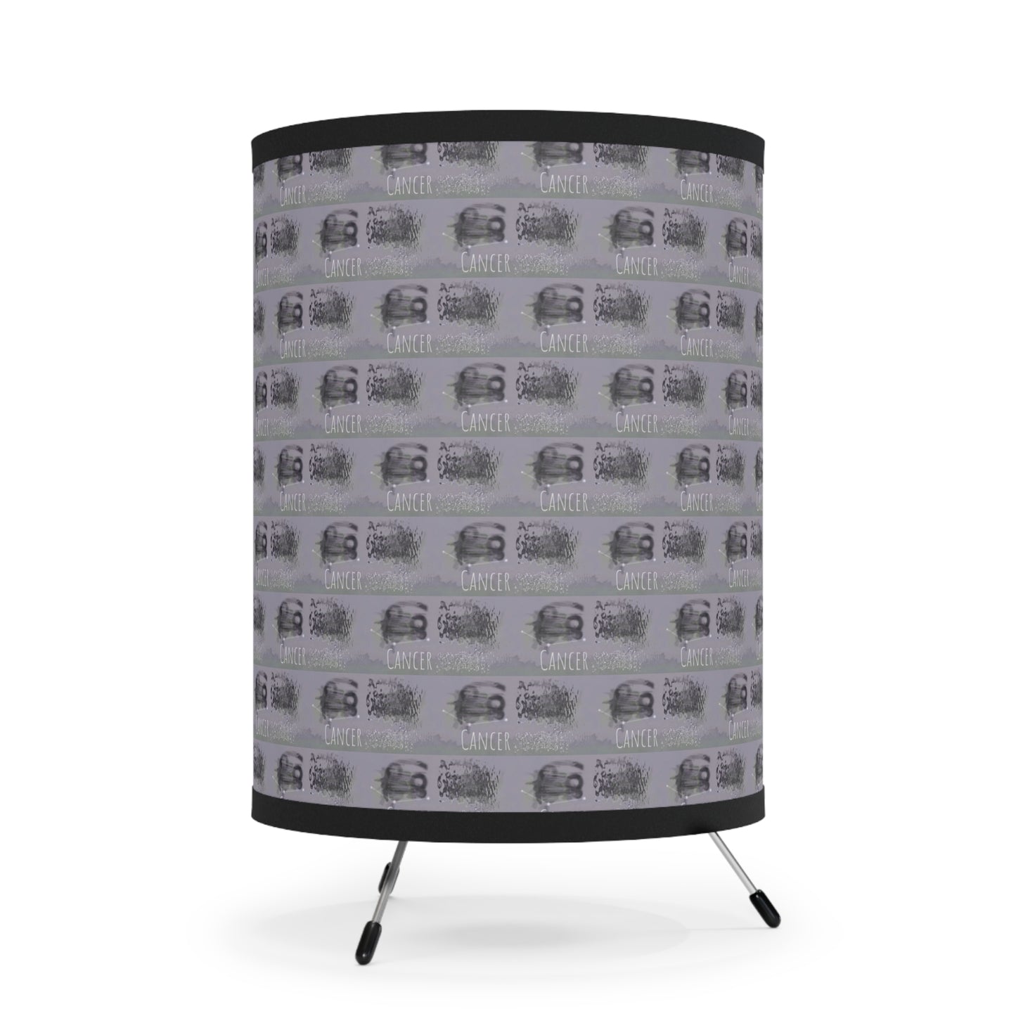 CANCER Glyph Print Lamp TriPod with High-Res Printed Shade (Cancer)