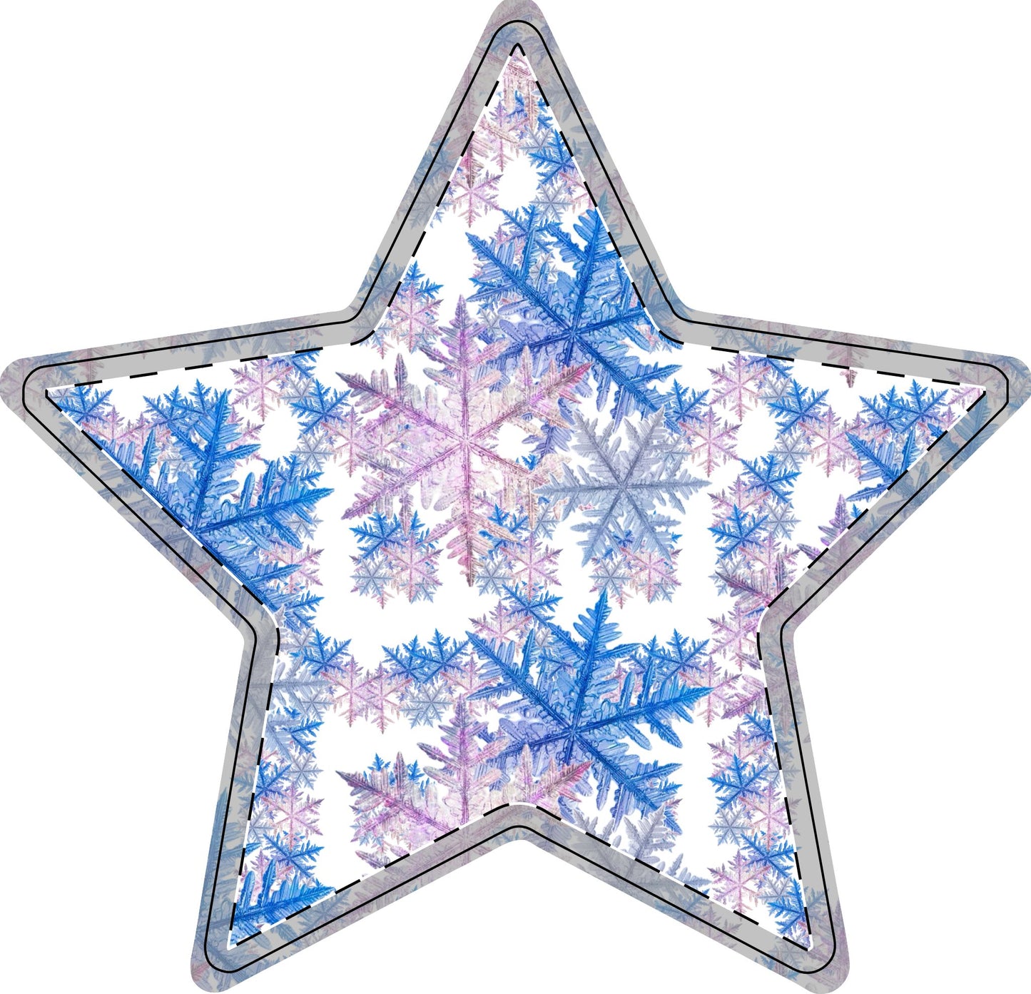 Winter WonderLand Design Collection SnowFlake Design Free-Standing Wooden Decor