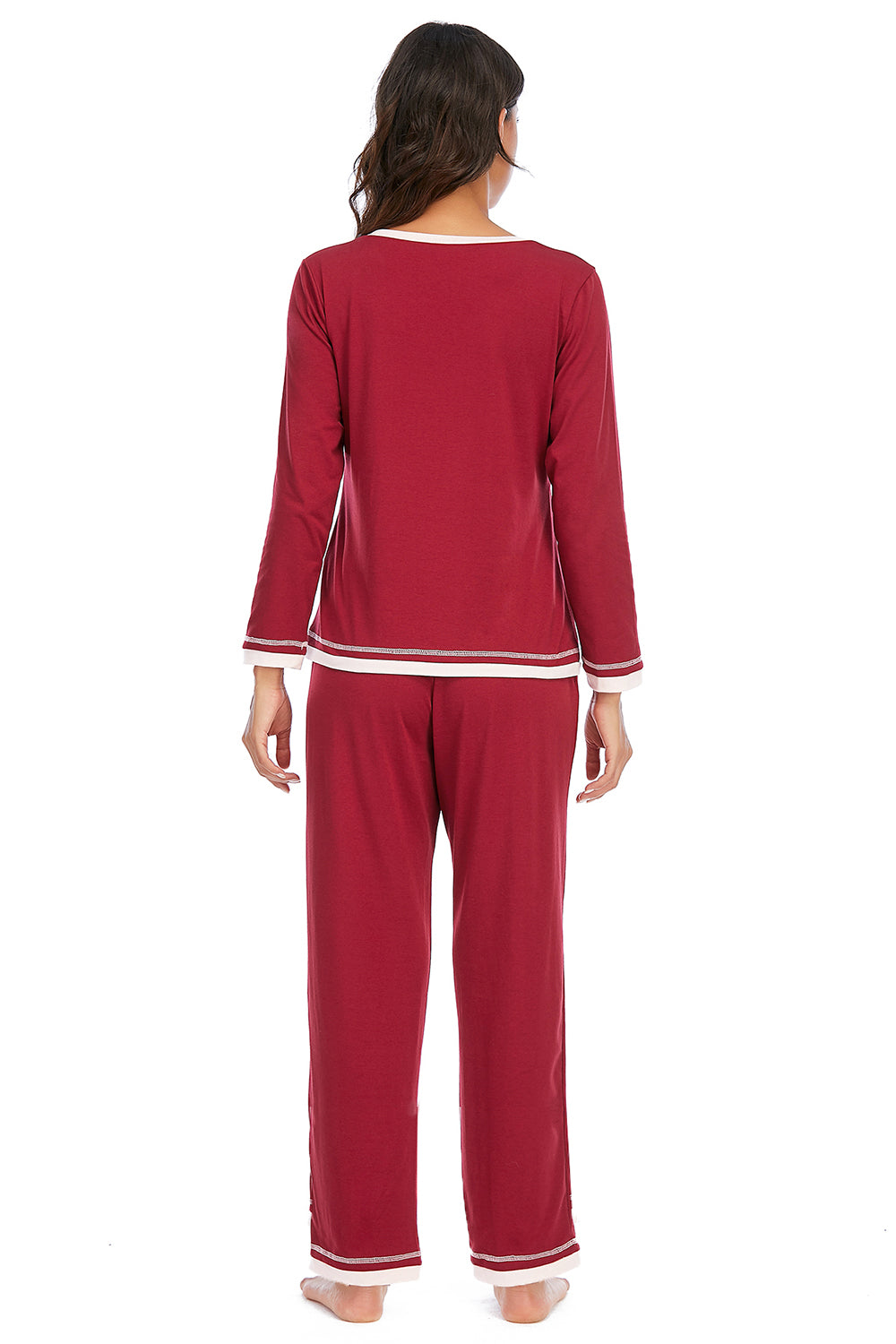 Women's Lounge Pick V-Neck Top and Pants COTTON BLEND Lounge Set