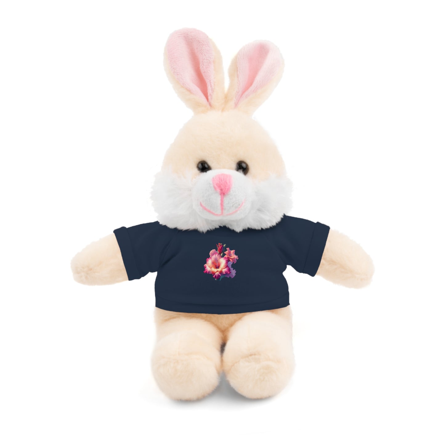Calendar MONTH 08 August Flower “Gladiolus” Tee shirt detail on Animal of choice (5) to choose from - Perfect Gift for Babies and Toddlers