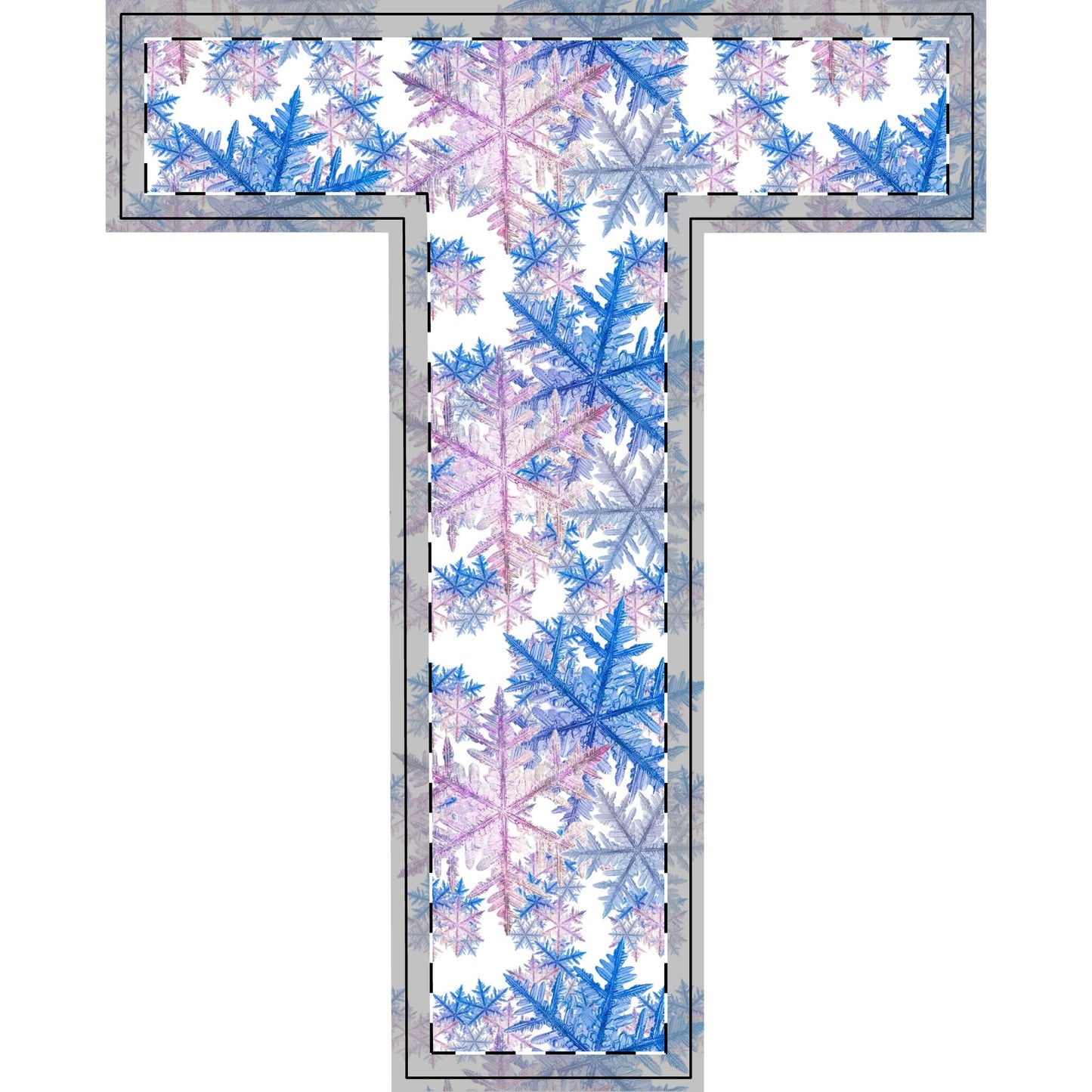 Winter WonderLand Design Collection SnowFlake Design Free-Standing Wooden Decor