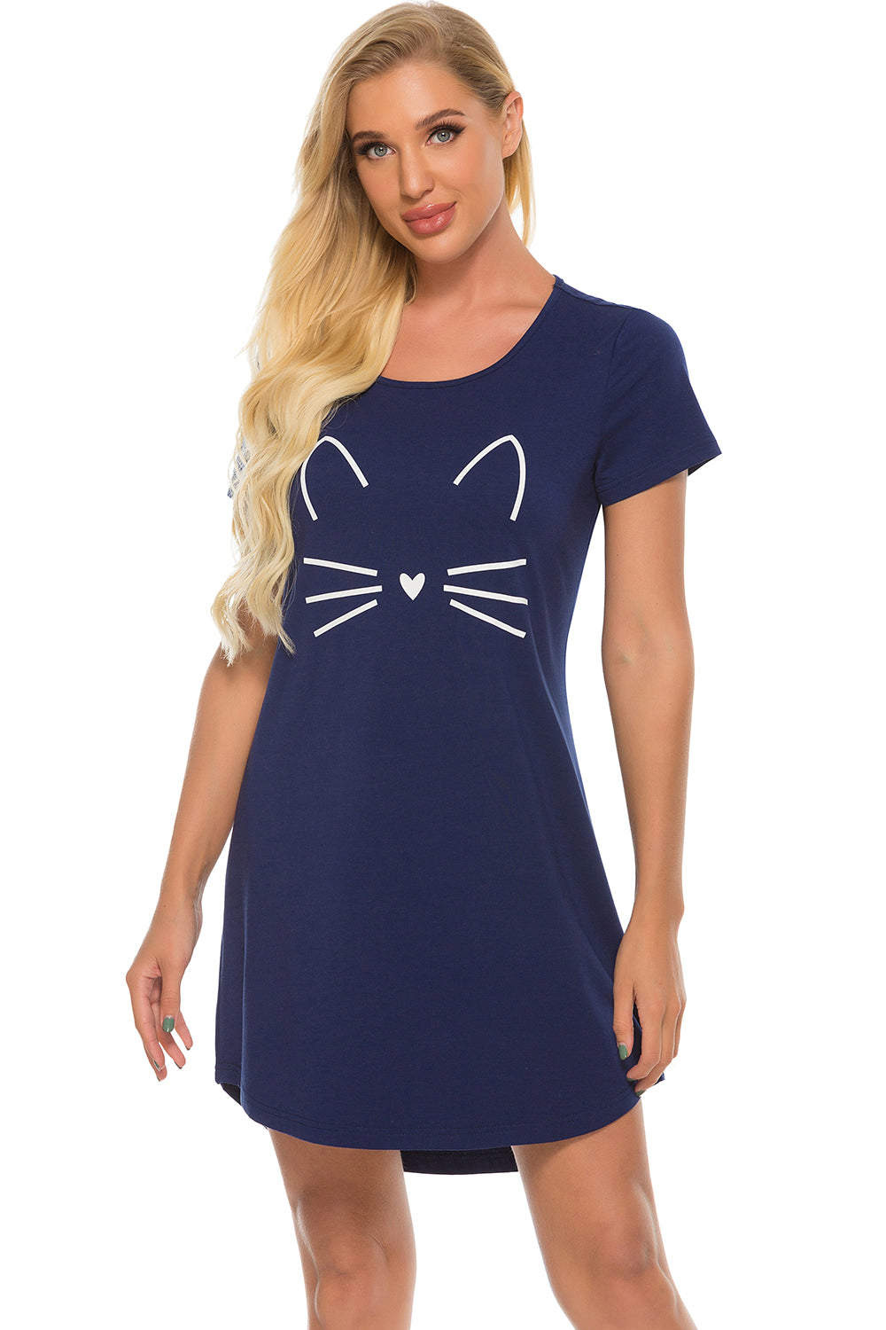Women's Lounge Dress Graphic Round Neck Short Sleeve Dress