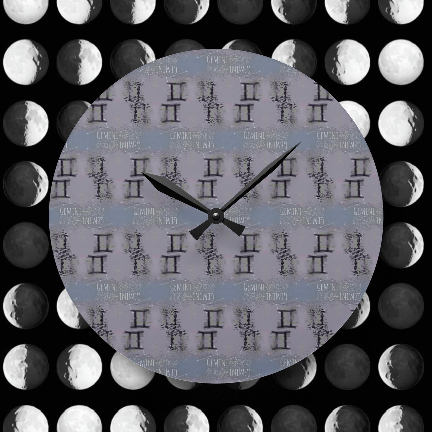 GEMINI Glyph Print Wall Clock (Gemini)