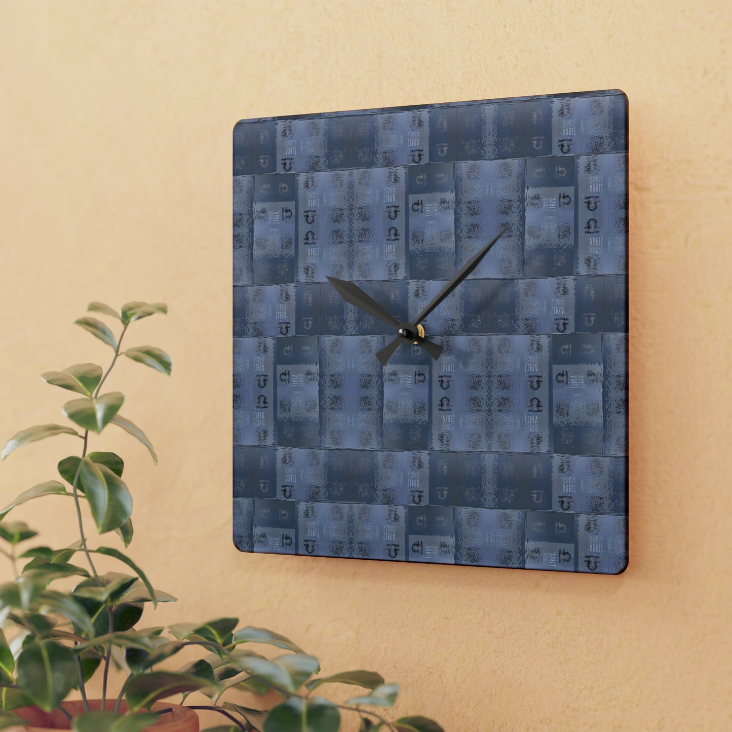 LIBRA Glyph Print Wall Clock (Libra)