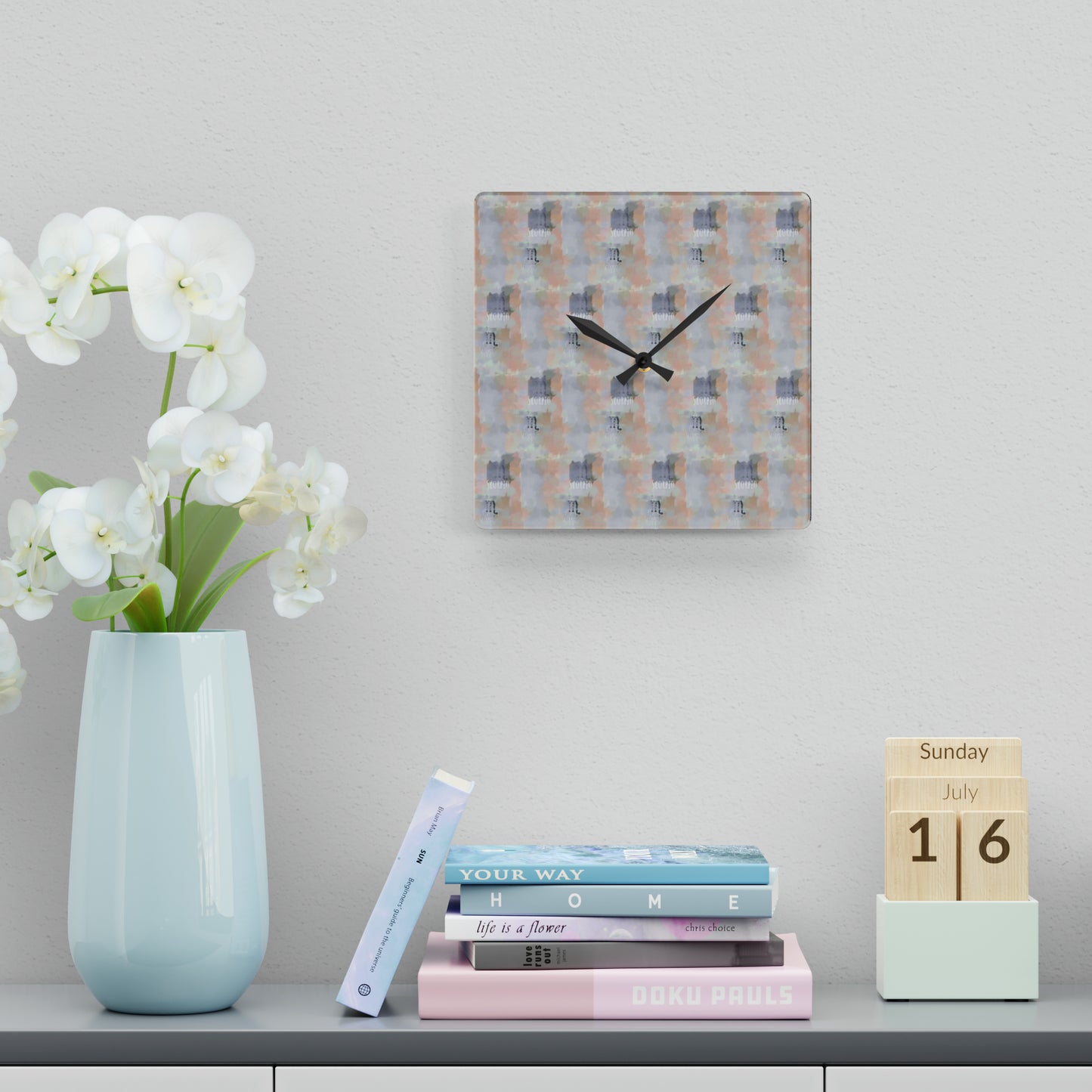 SCORPIO Glyph Print Wall Clock (Scorpio)
