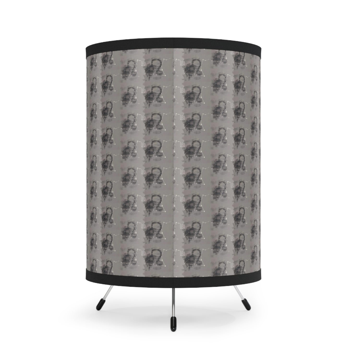 LEO Glyph Print Lamp TriPod with High-Res Printed Shade (Leo)
