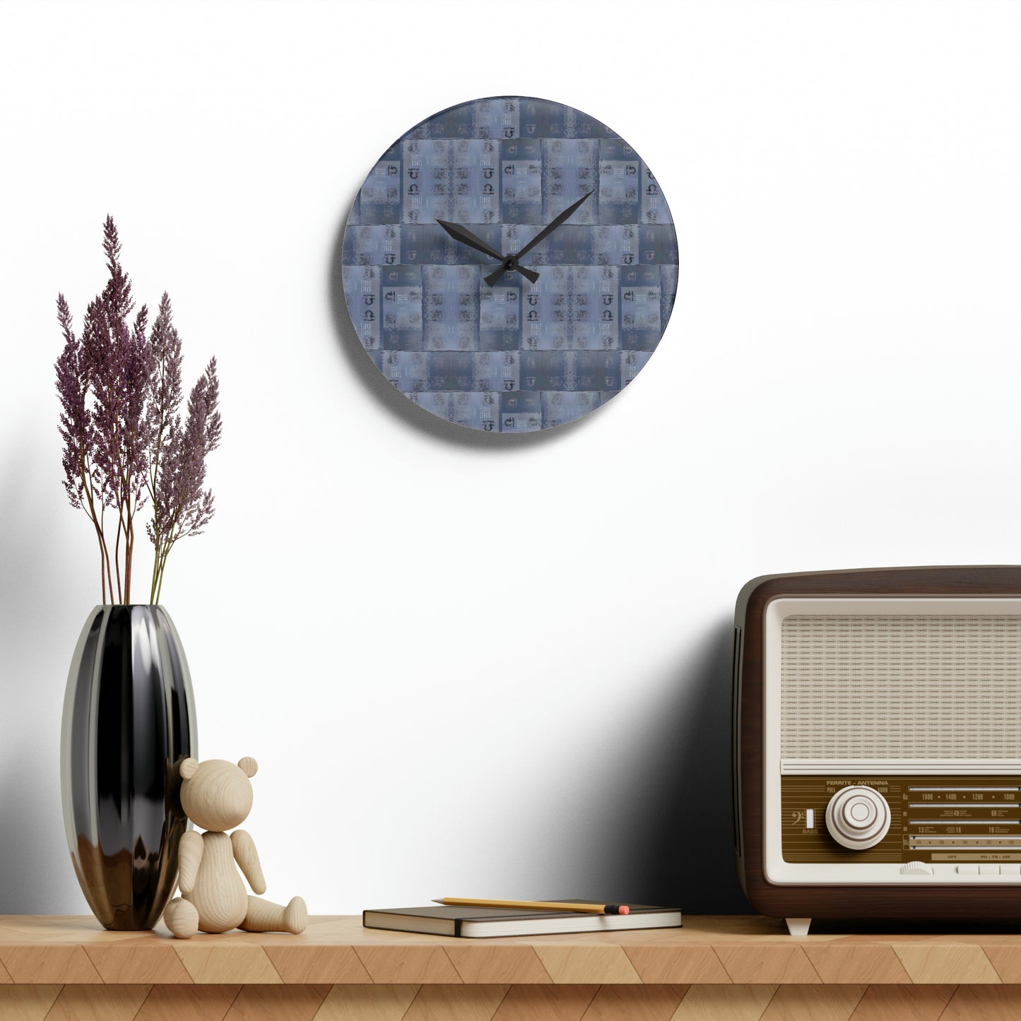 LIBRA Glyph Print Wall Clock (Libra)