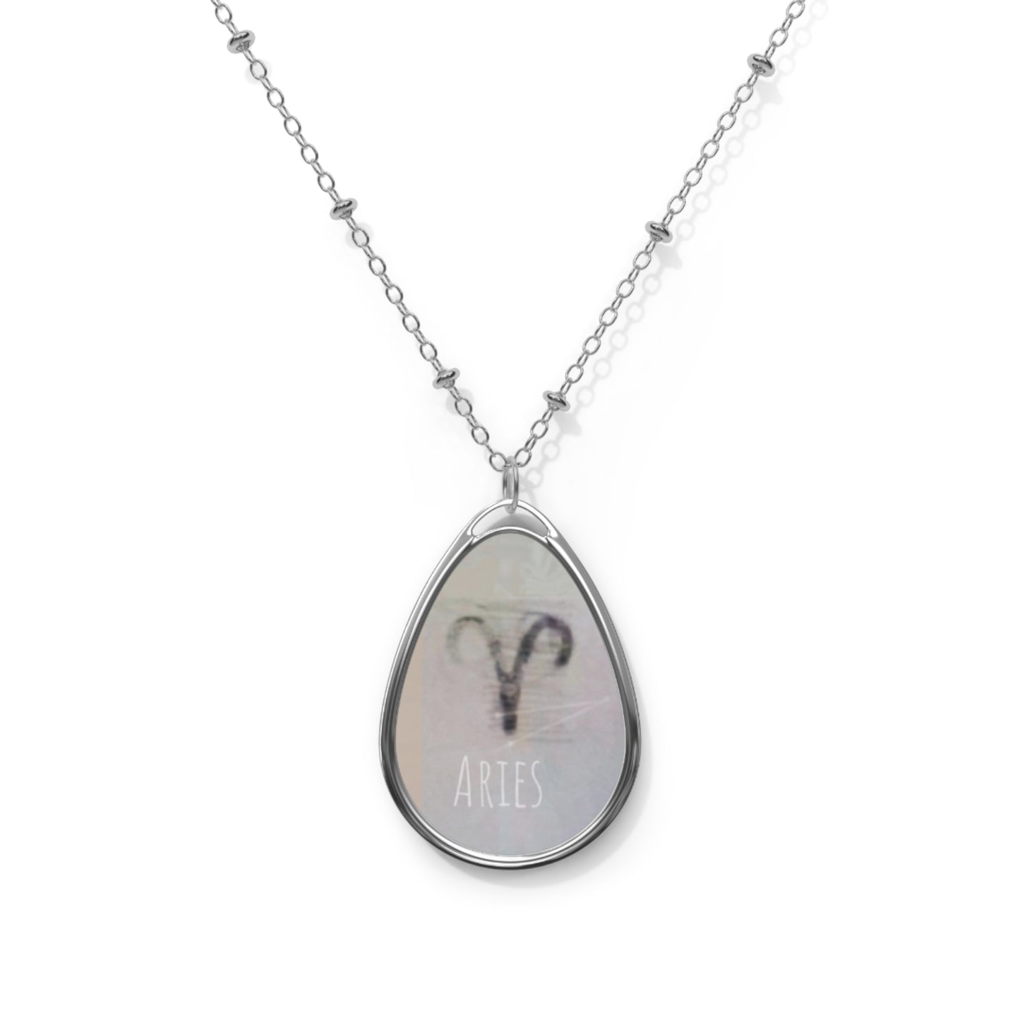 Zodiacs ARIES Sign Oval Pendant