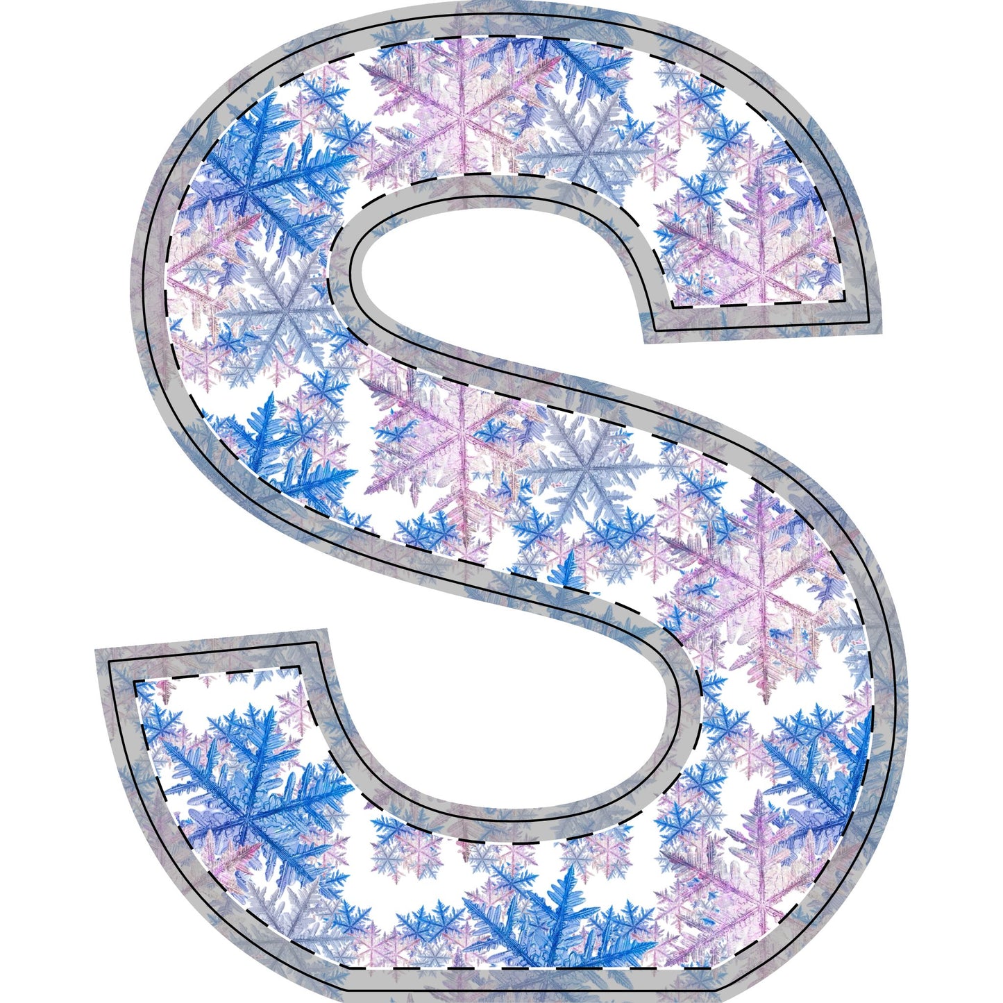 Winter WonderLand Design Collection SnowFlake Design Free-Standing Wooden Decor