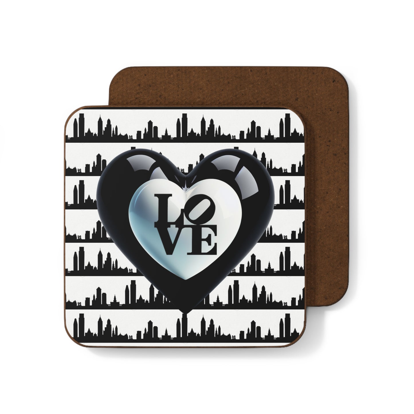 Philly Love City Skyline Design Coasters