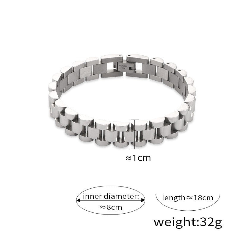 Men's Jewelry 18K gold light luxury fashion thick chain design hip-hop style men's bracelet