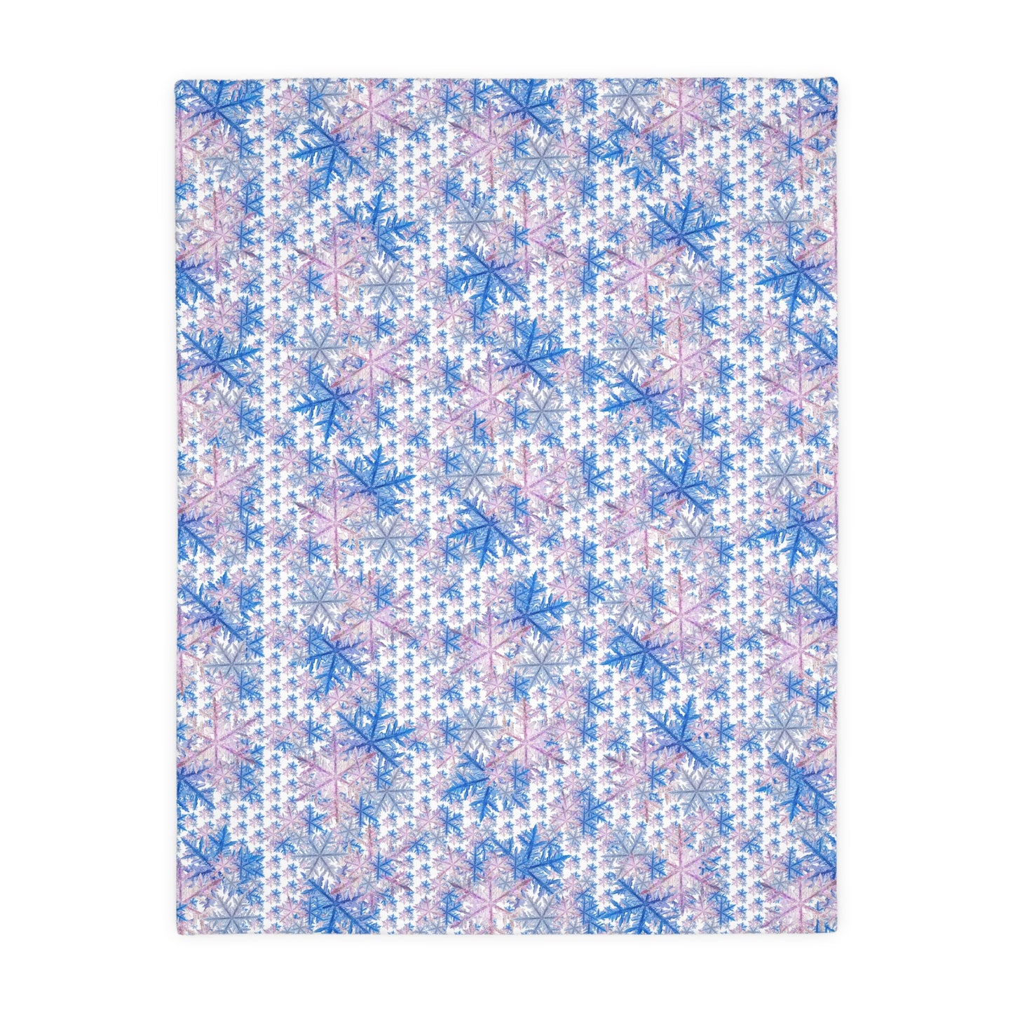 Winter WonderLand Collection SnowFlakes Design Throw Blanket Snowflakes Velveteen Microfiber