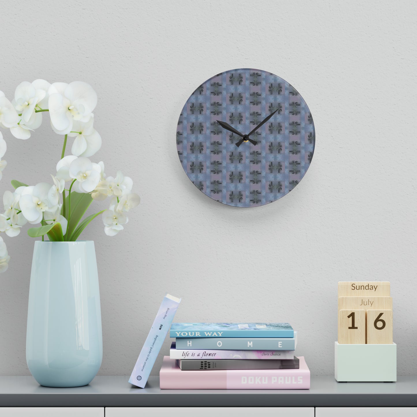 ARIES Glyph Wall Clock (Aries)