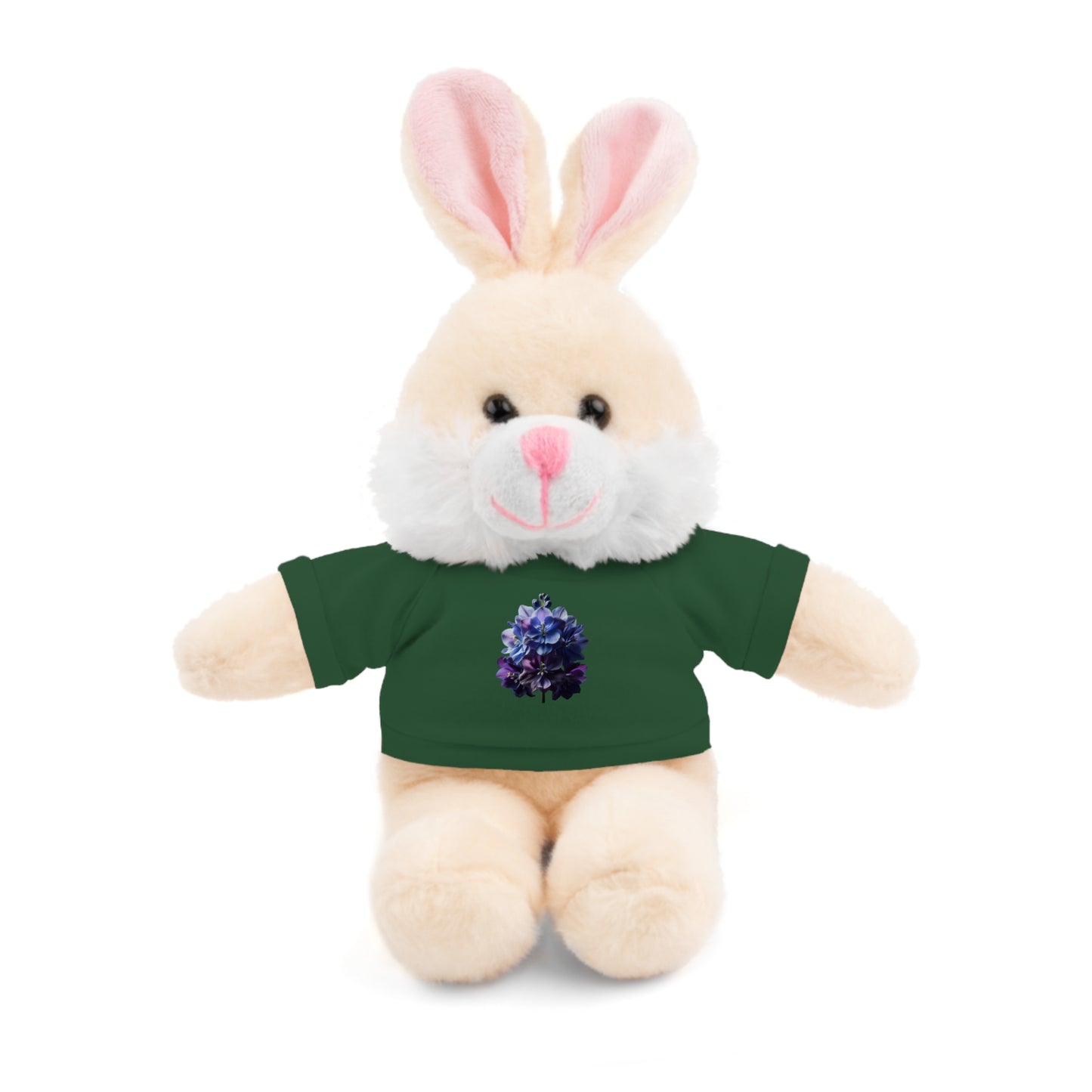 Calendar MONTH 07 July Flower “Larkspur” Tee shirt detail on Animal of choice (5) to choose from - Perfect Gift for Babies and Toddlers