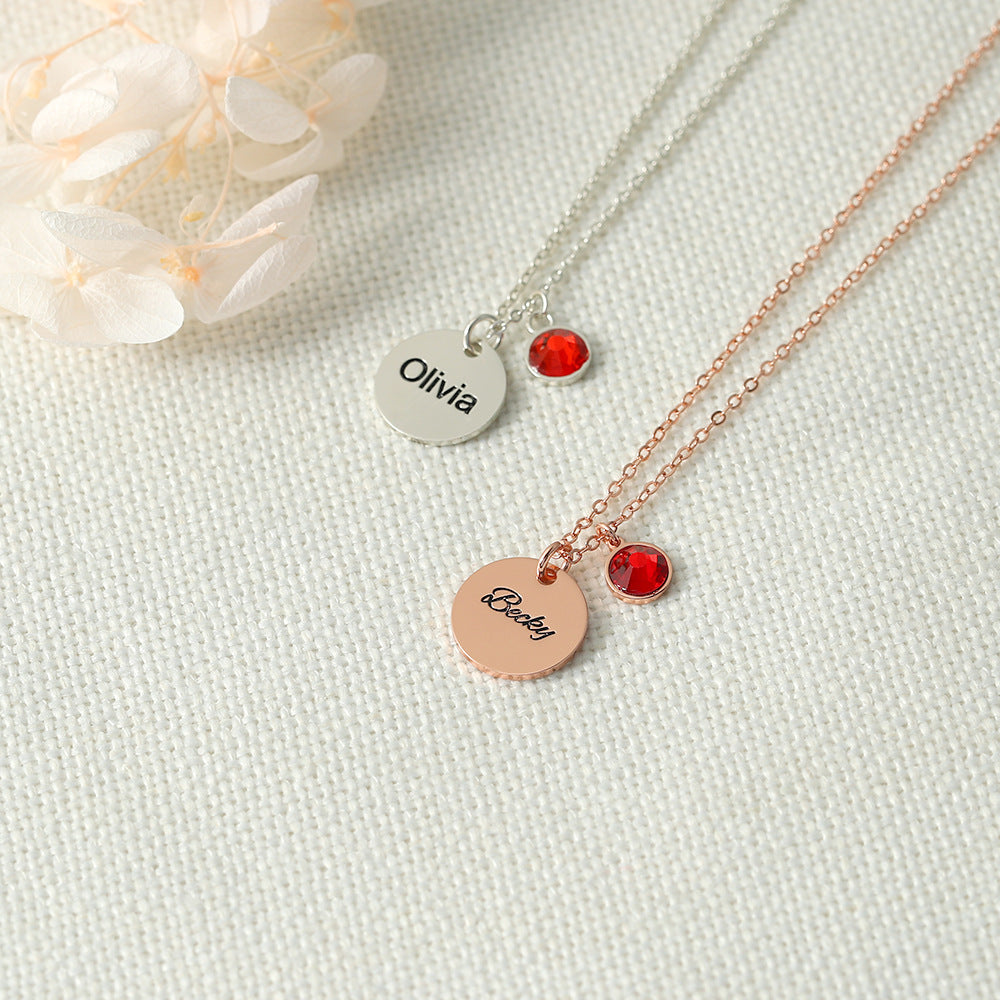 ZODIAC Scorpio Birthstone & other Zodiac Signs (customized name design all-match necklace)
