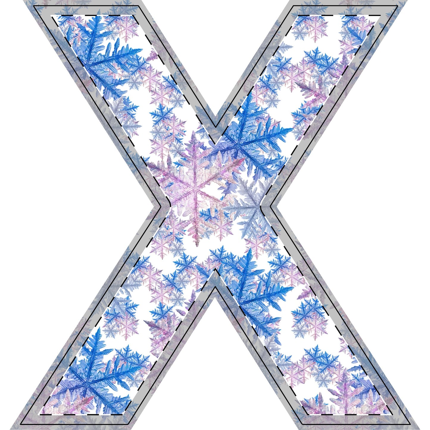 Winter WonderLand Design Collection SnowFlake Design Free-Standing Wooden Decor