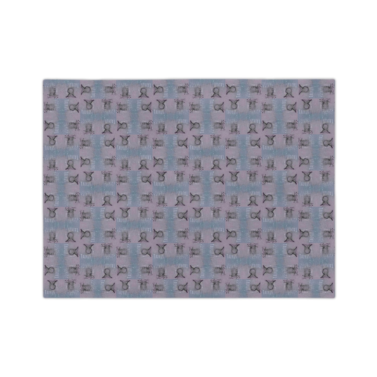 TAURUS Glyph Print Minky Velveteen Blanket