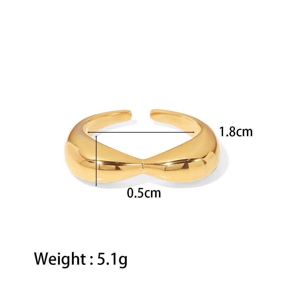 ZZZ Personality hip-hop style geometric line design opening adjustable Women's
