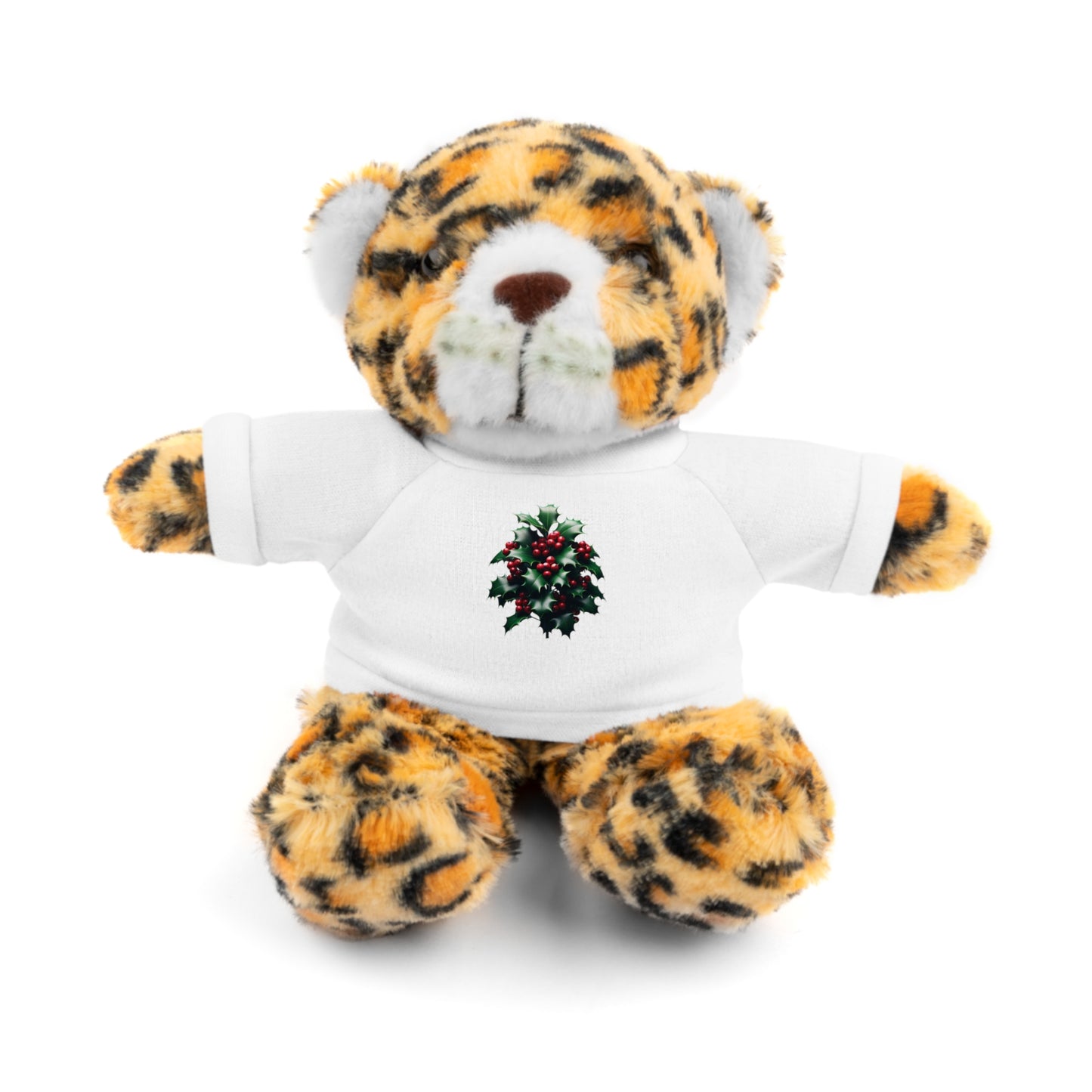 Calendar MONTH 12 December Flower “Holly” Tee shirt detail on Animal of choice (5) to choose from - Perfect Gift for Babies and Toddlers