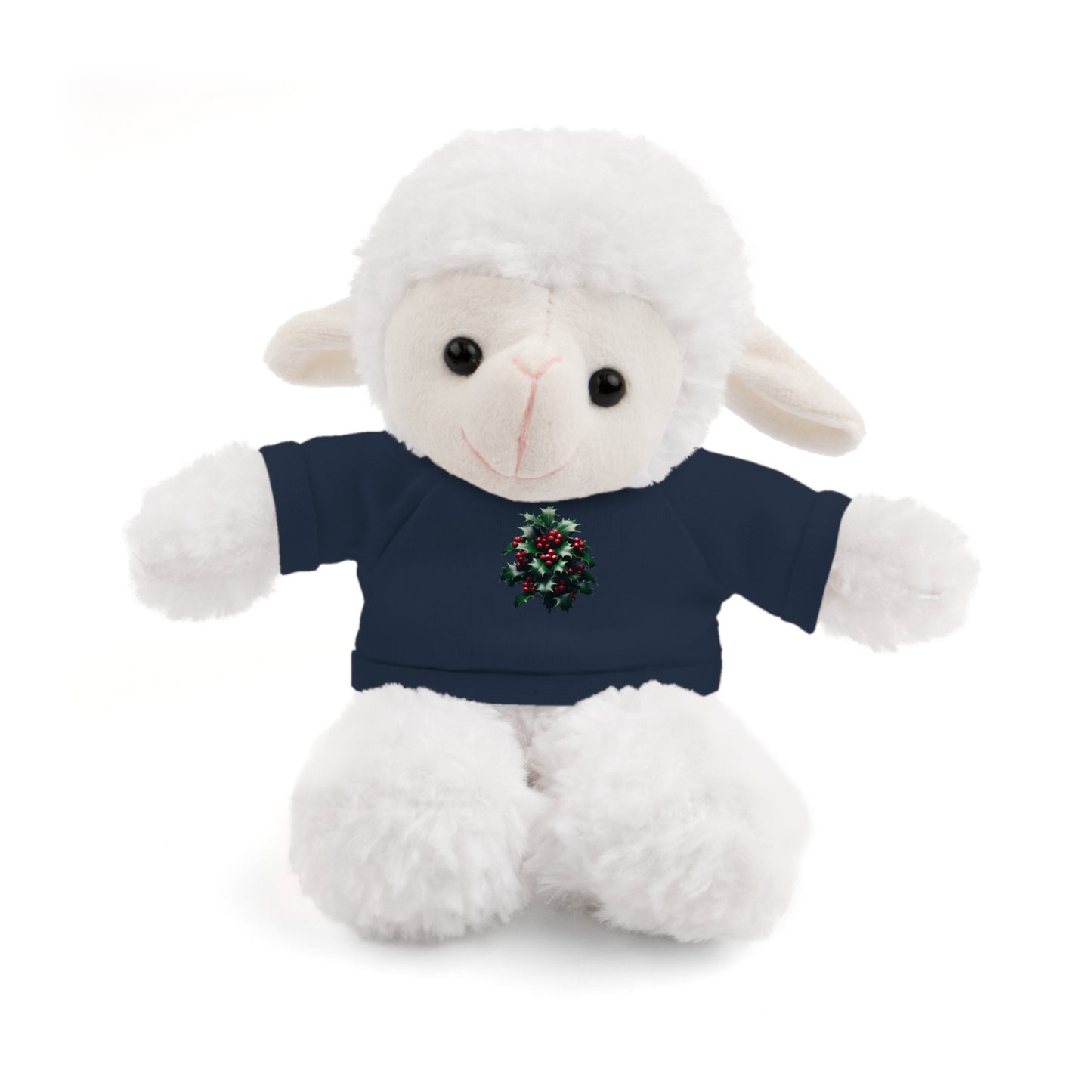 Calendar MONTH 12 December Flower “Holly” Tee shirt detail on Animal of choice (5) to choose from - Perfect Gift for Babies and Toddlers