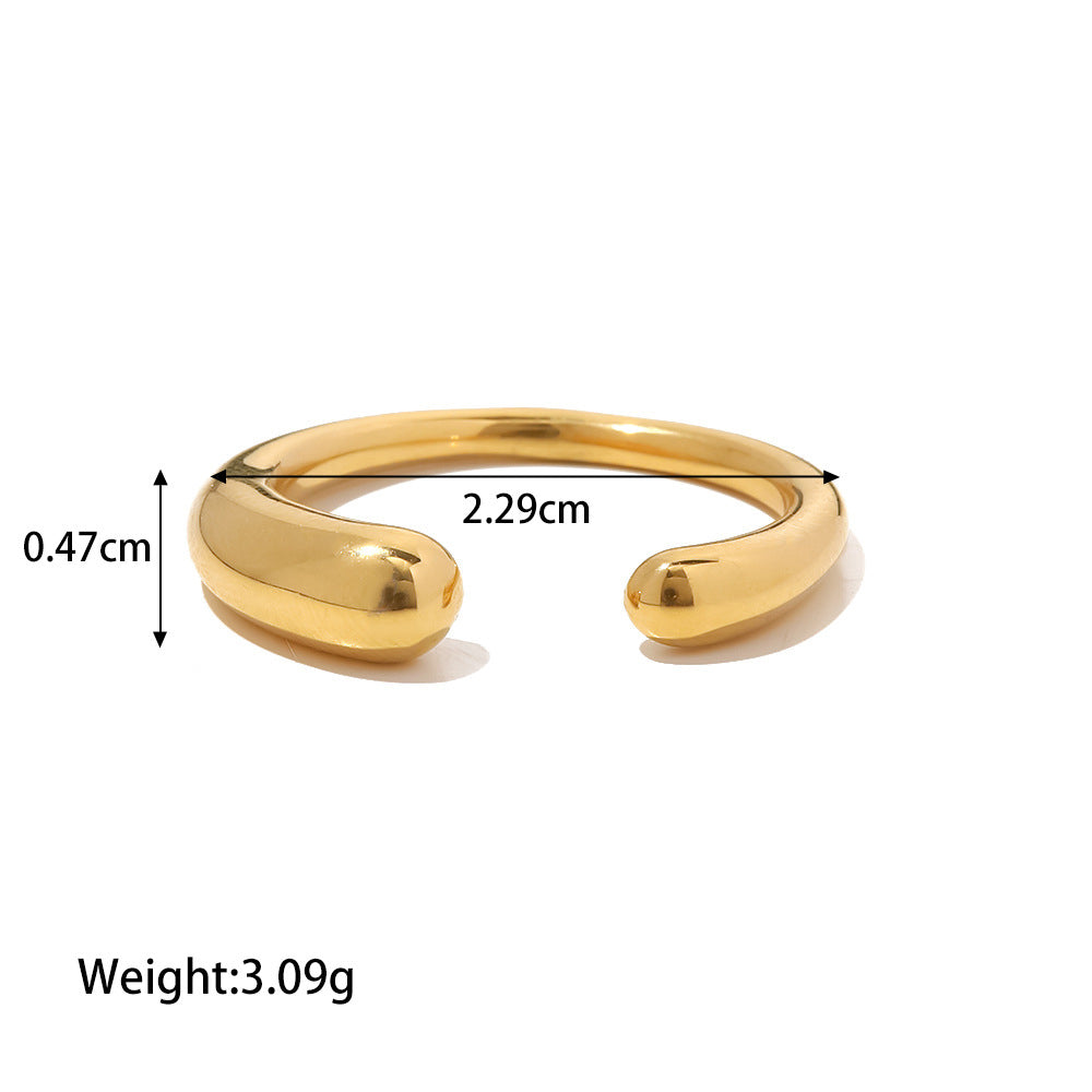 ZZZ Personality hip-hop style geometric line design opening adjustable Women's