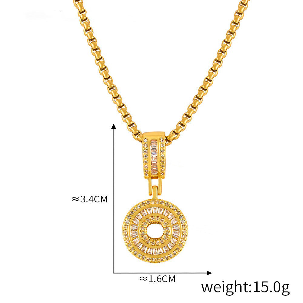 ZODIAC Aries Diamonds Are a girls best friend BirthStone 18K gold exquisite dazzling 26 letters inlaid with diamonds design versatile necklace