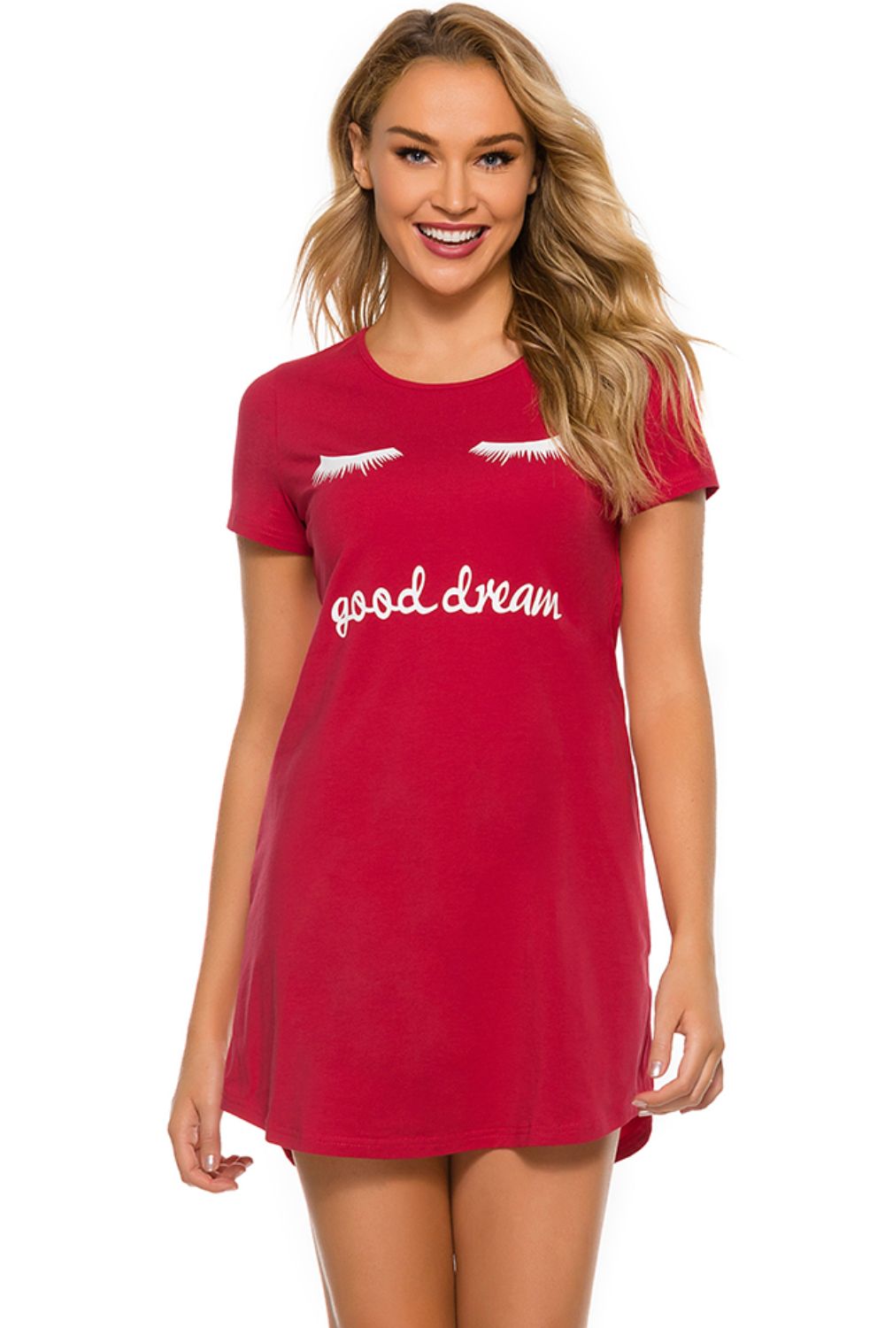 Women's Lounge Dress Graphic Round Neck Short Sleeve Dress