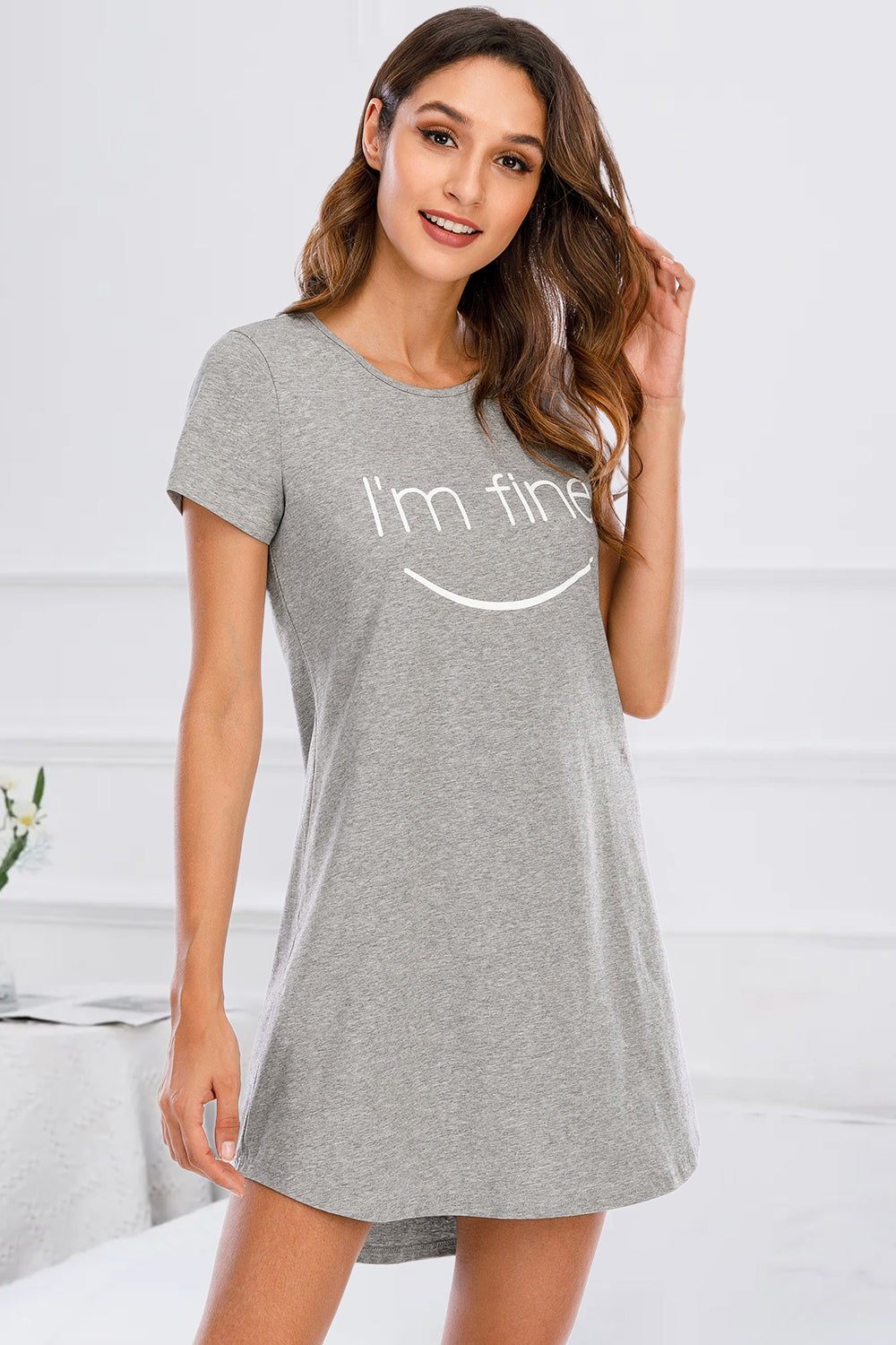 Women's Lounge Dress Graphic Round Neck Short Sleeve Dress