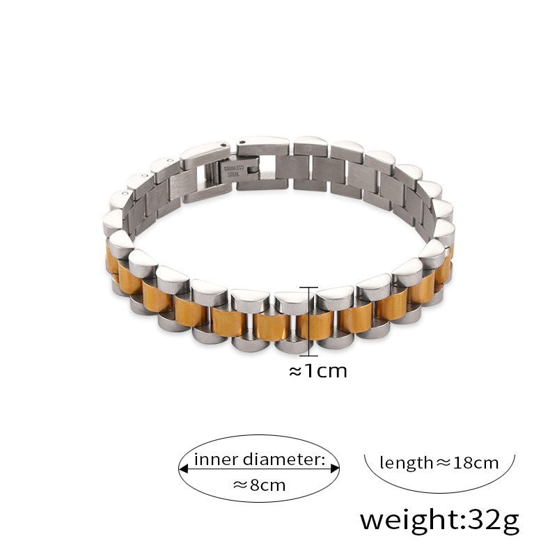 Men's Jewelry 18K gold light luxury fashion thick chain design hip-hop style men's bracelet